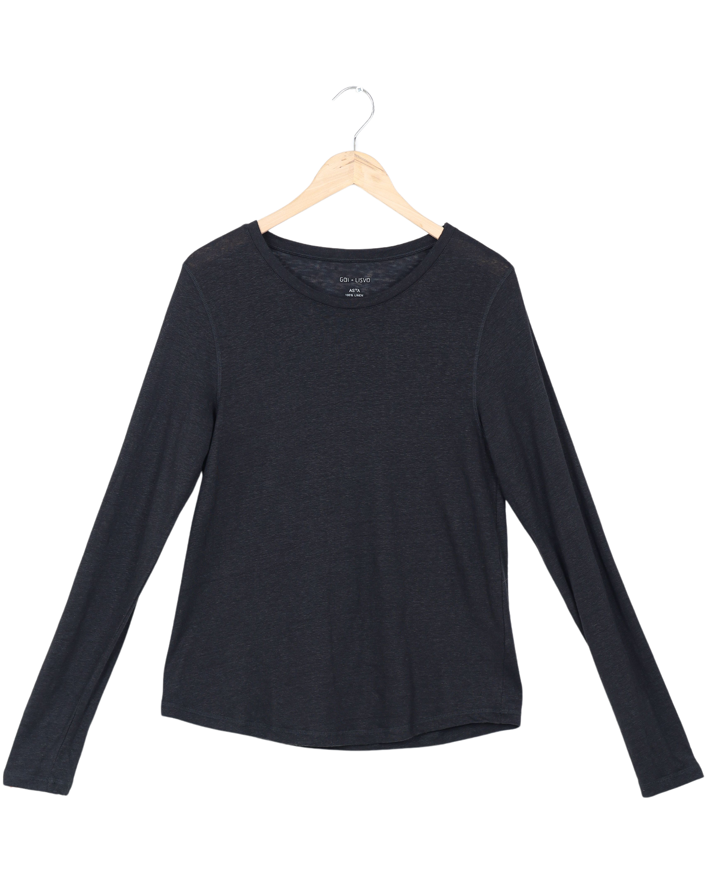 Secondhand Asta Leinen T-Shirt - Black