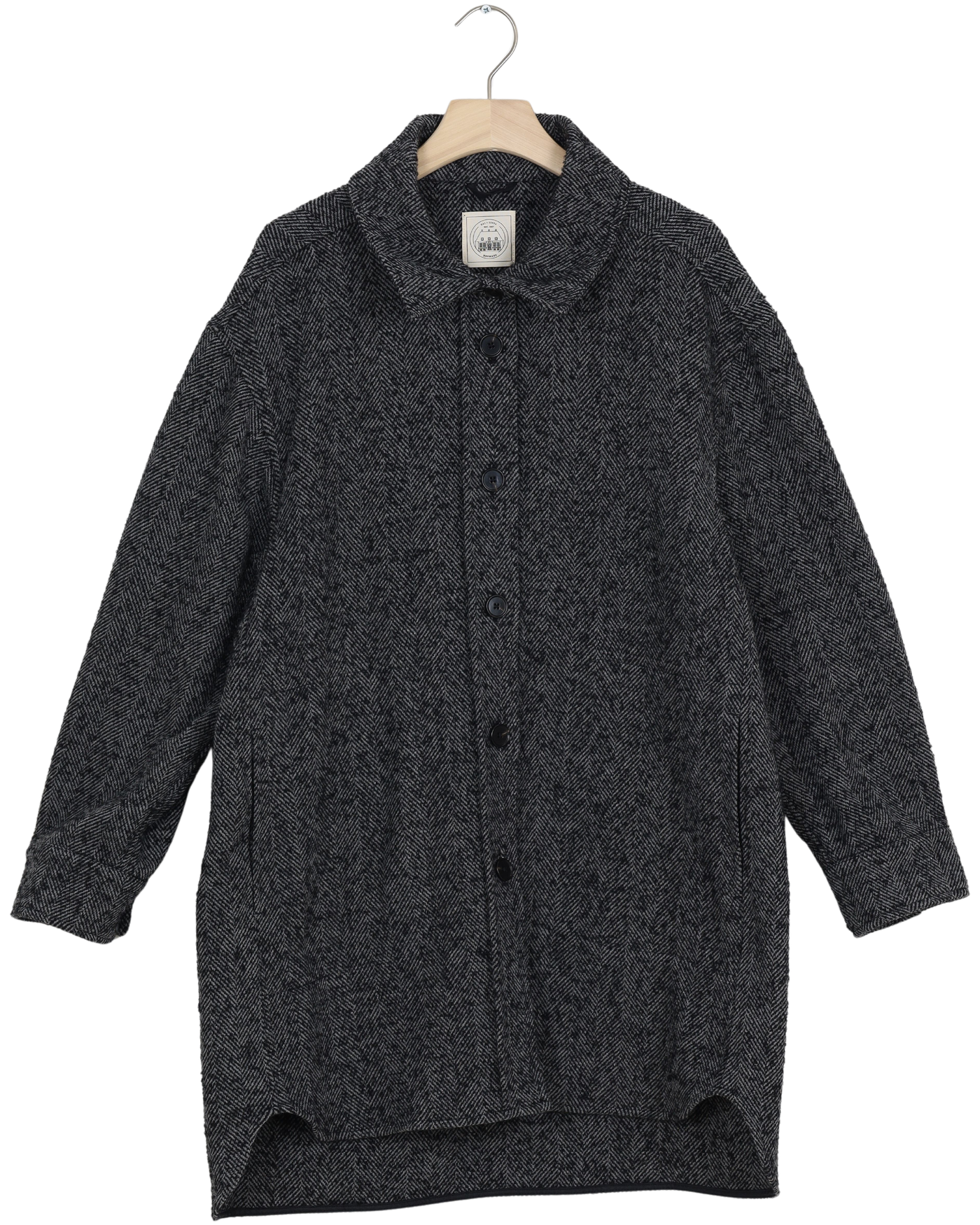 Secondhand Martina Shirt Jacket - Black Herringbone