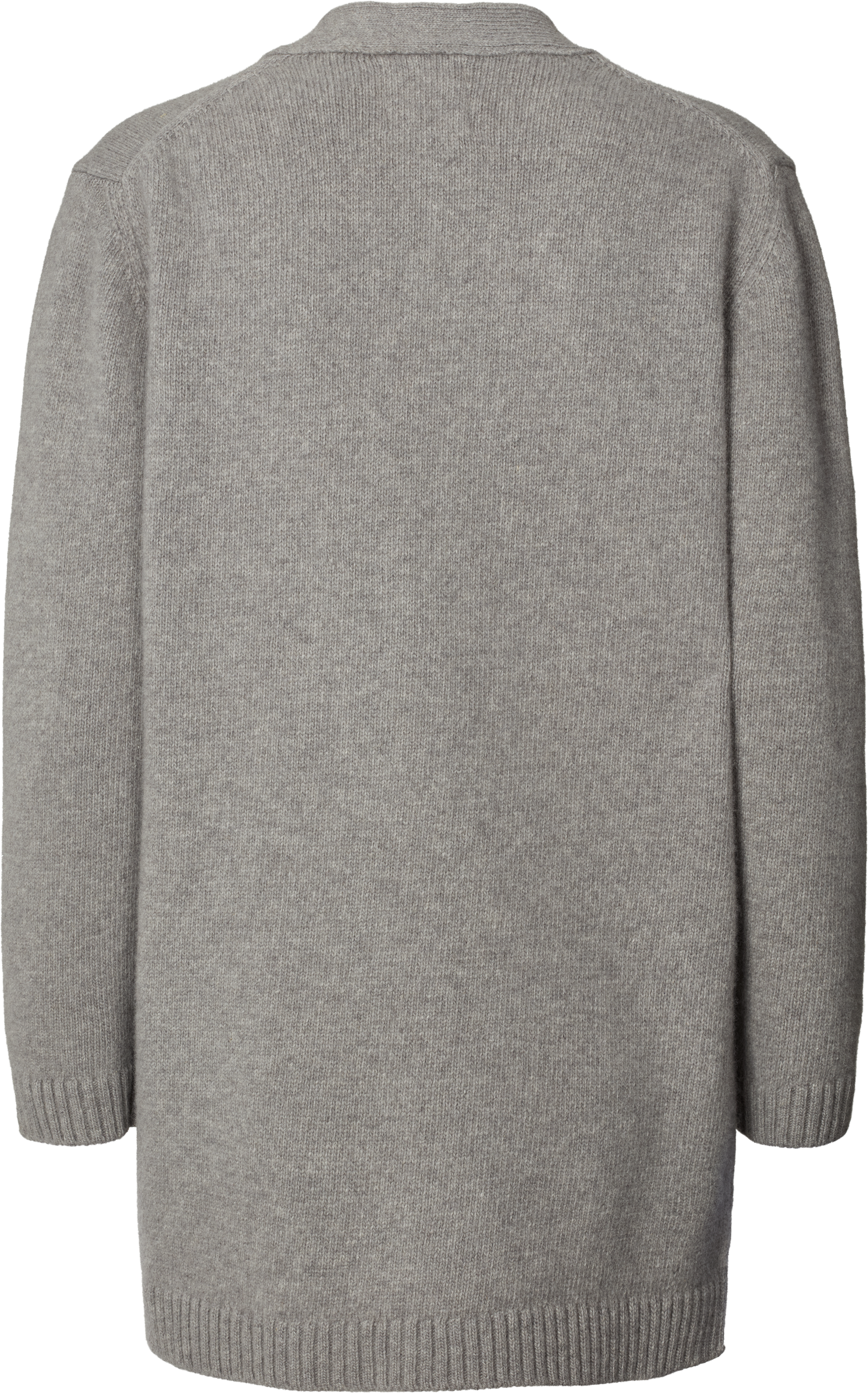 GAI+LISVA Alba Lammwoll-Strickjacke Lambswool l Knitwear 602 Grey Melange