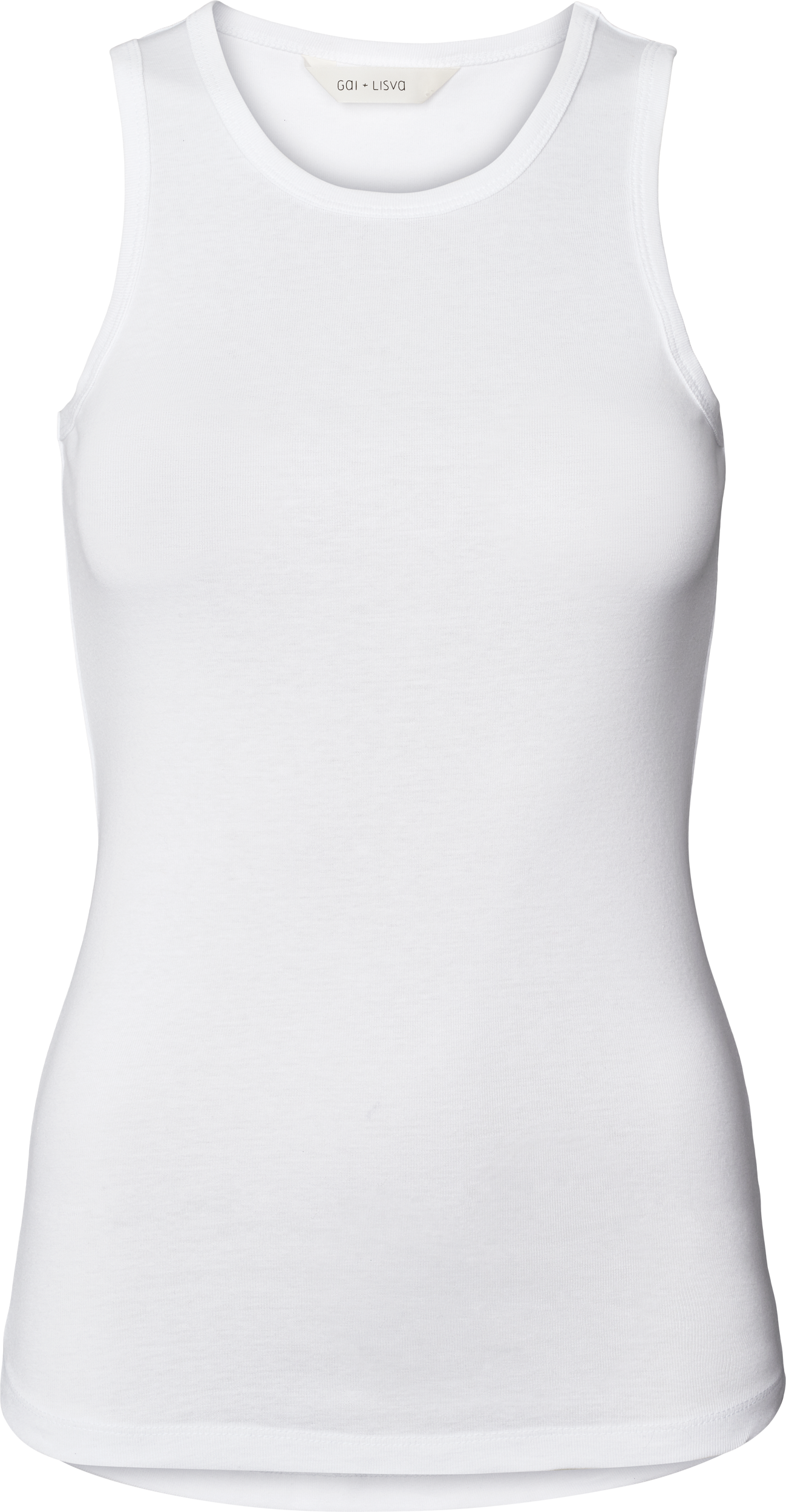 GAI+LISVA Alberte Cotton 1x1 RIB Top Top 100 White