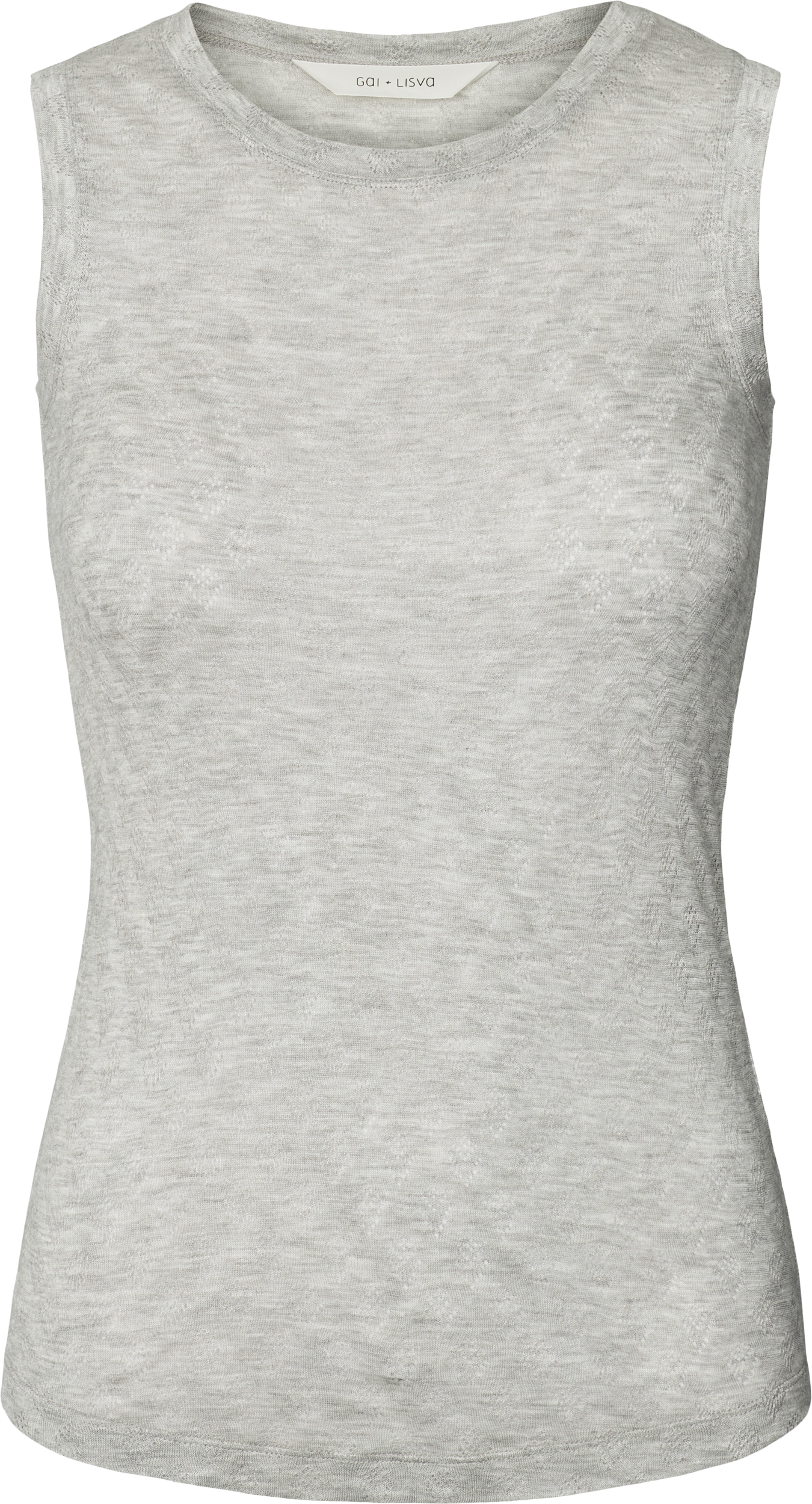 GAI+LISVA Alberte S´less Silk Top Top 601 Light Grey Melange