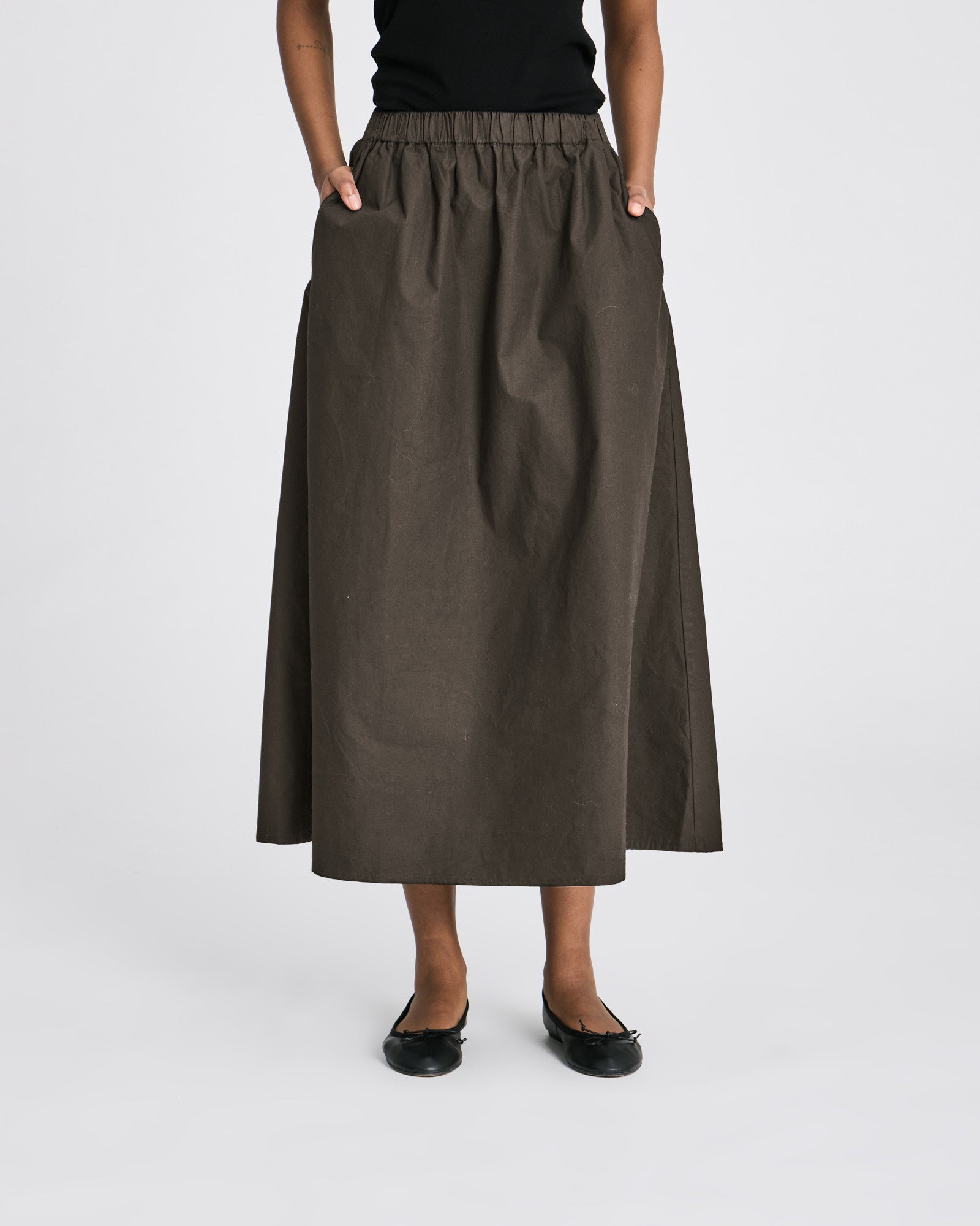 GAI+LISVA Alice Poplin Skirt GOTS Dresses & Skirts 750 Black Ink