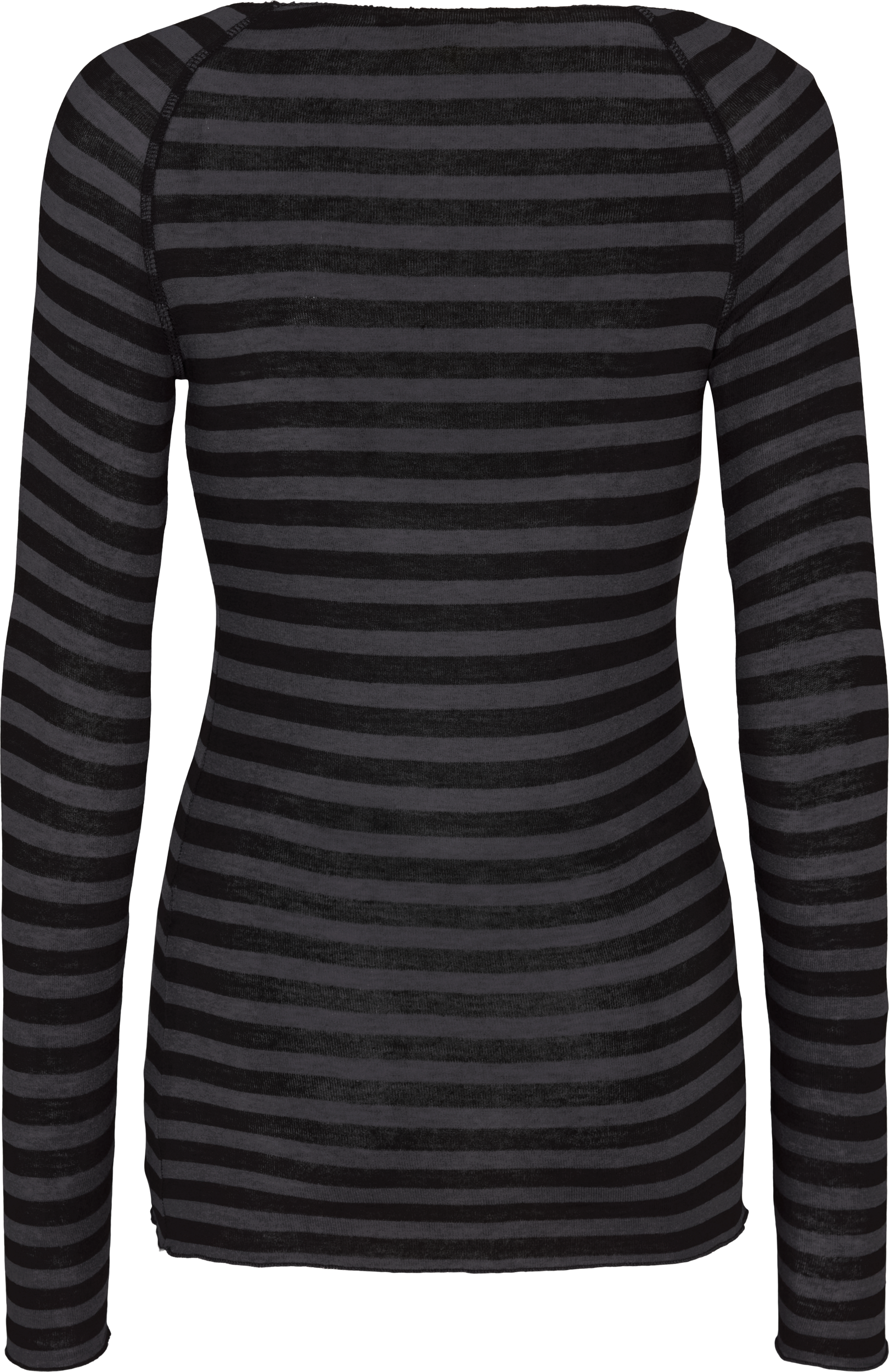 GAI+LISVA Amalie Top Medium Strib Top 947 Dark Grey and Black Stripe