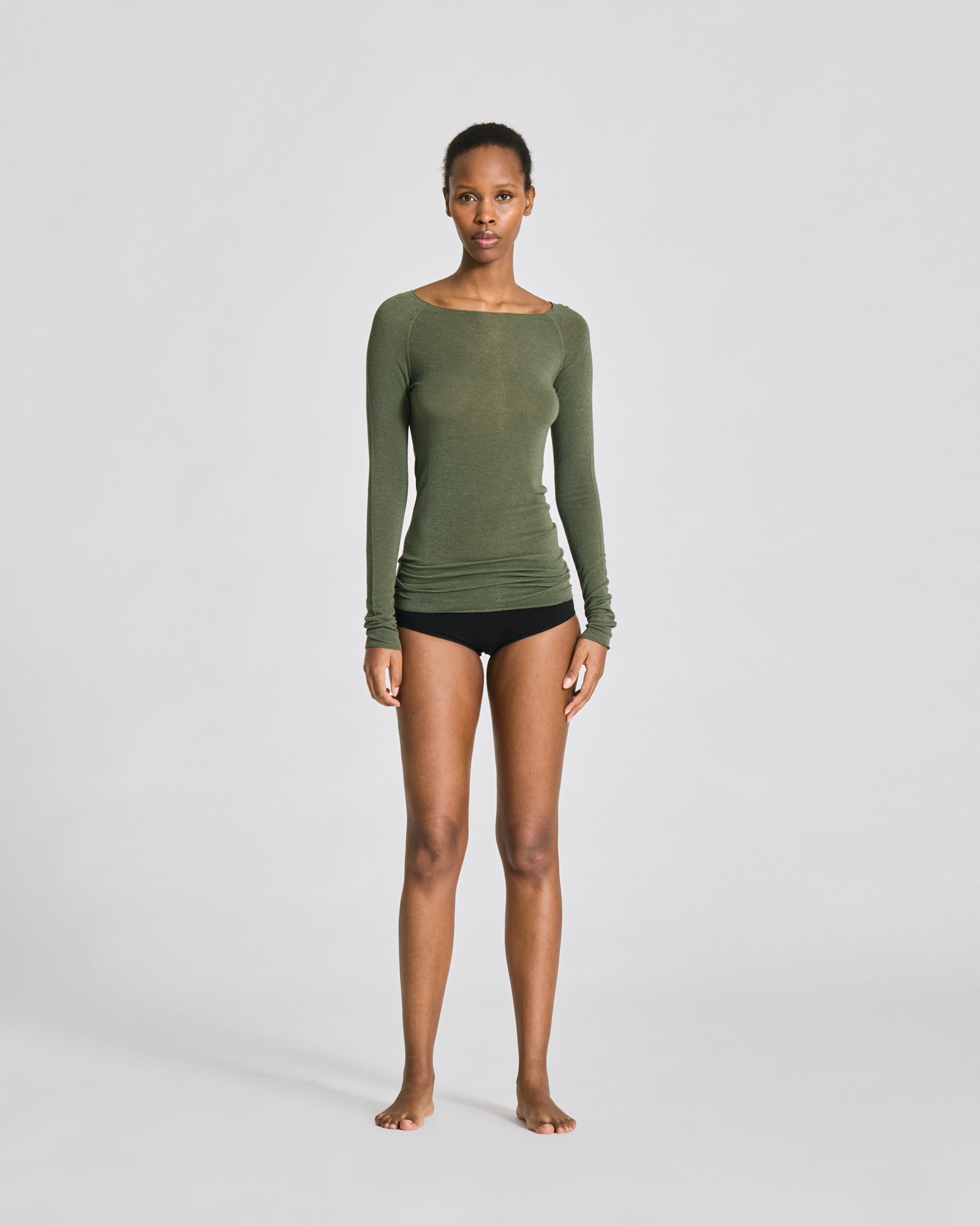 GAI+LISVA Amalie Wool Top Tops & T-shirts 170 Olive Night