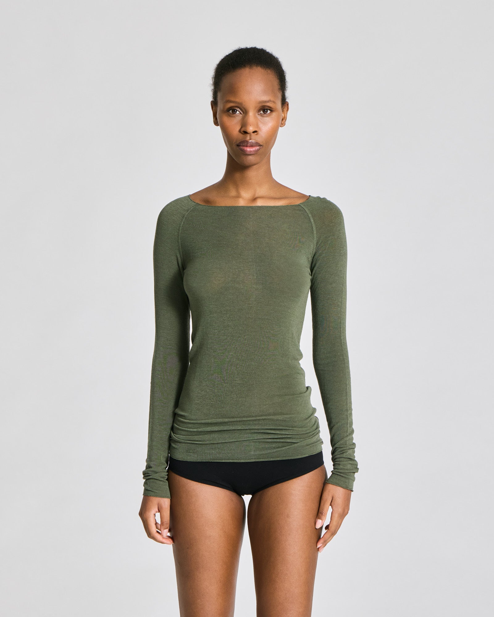GAI+LISVA Amalie Wool Top Tops & T-shirts 170 Olive Night