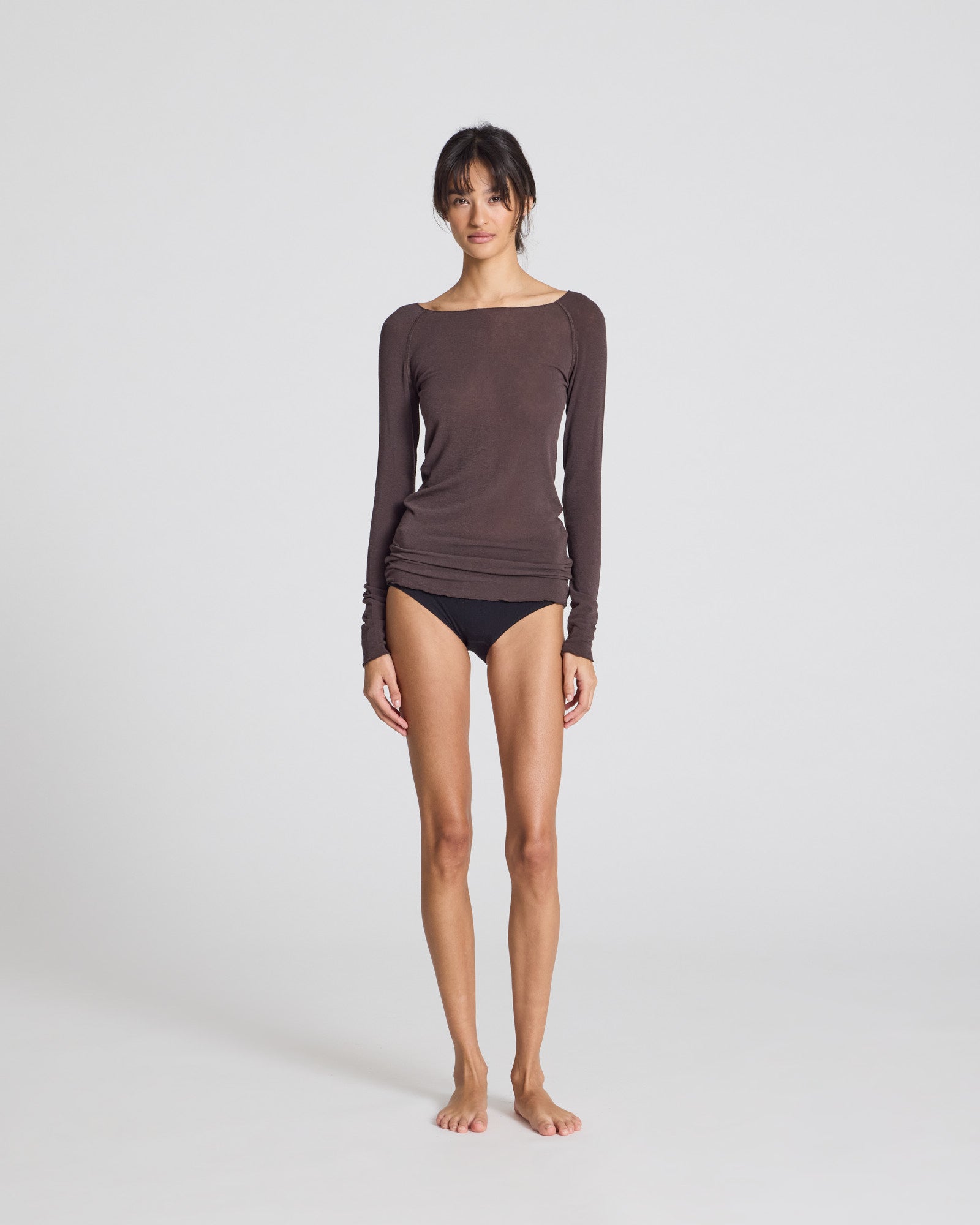 GAI+LISVA Amalie Wool Top Tops & T-shirts 681 Mulch