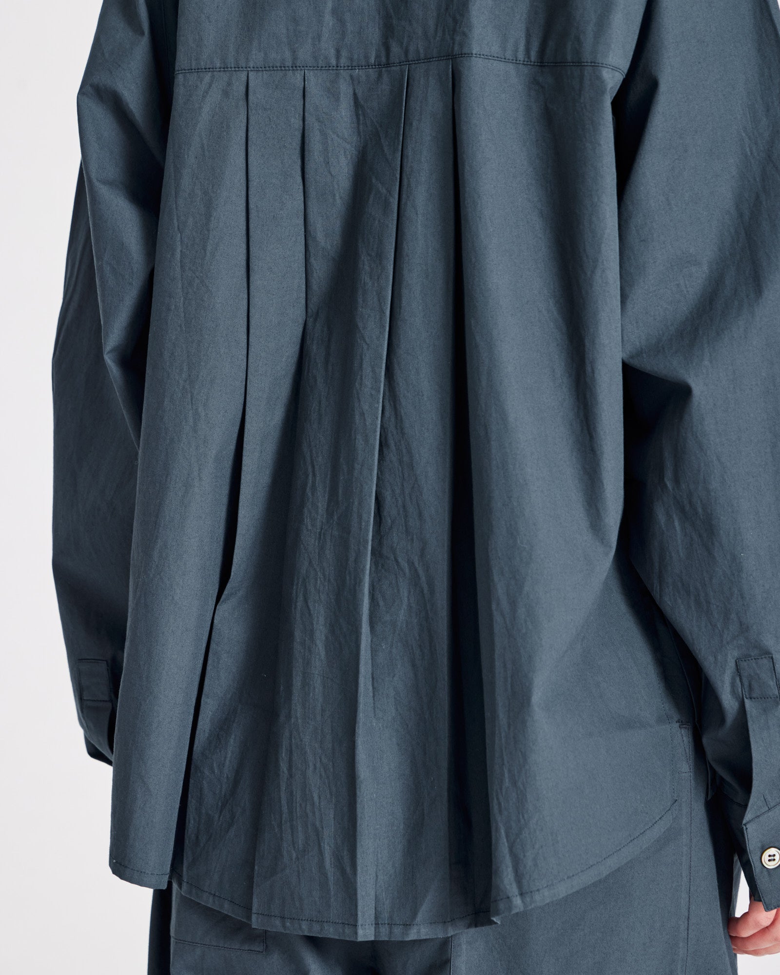 GAI+LISVA Bella Raglan L/S Poplin Short Shirt GOTS 243975 Top 472 Denim Blue