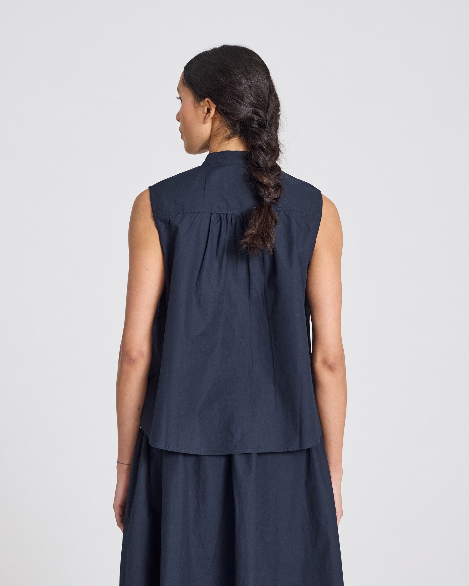 GAI+LISVA Elisa Top Poplin Gots 243975 Shirt 181 Midnight Blue