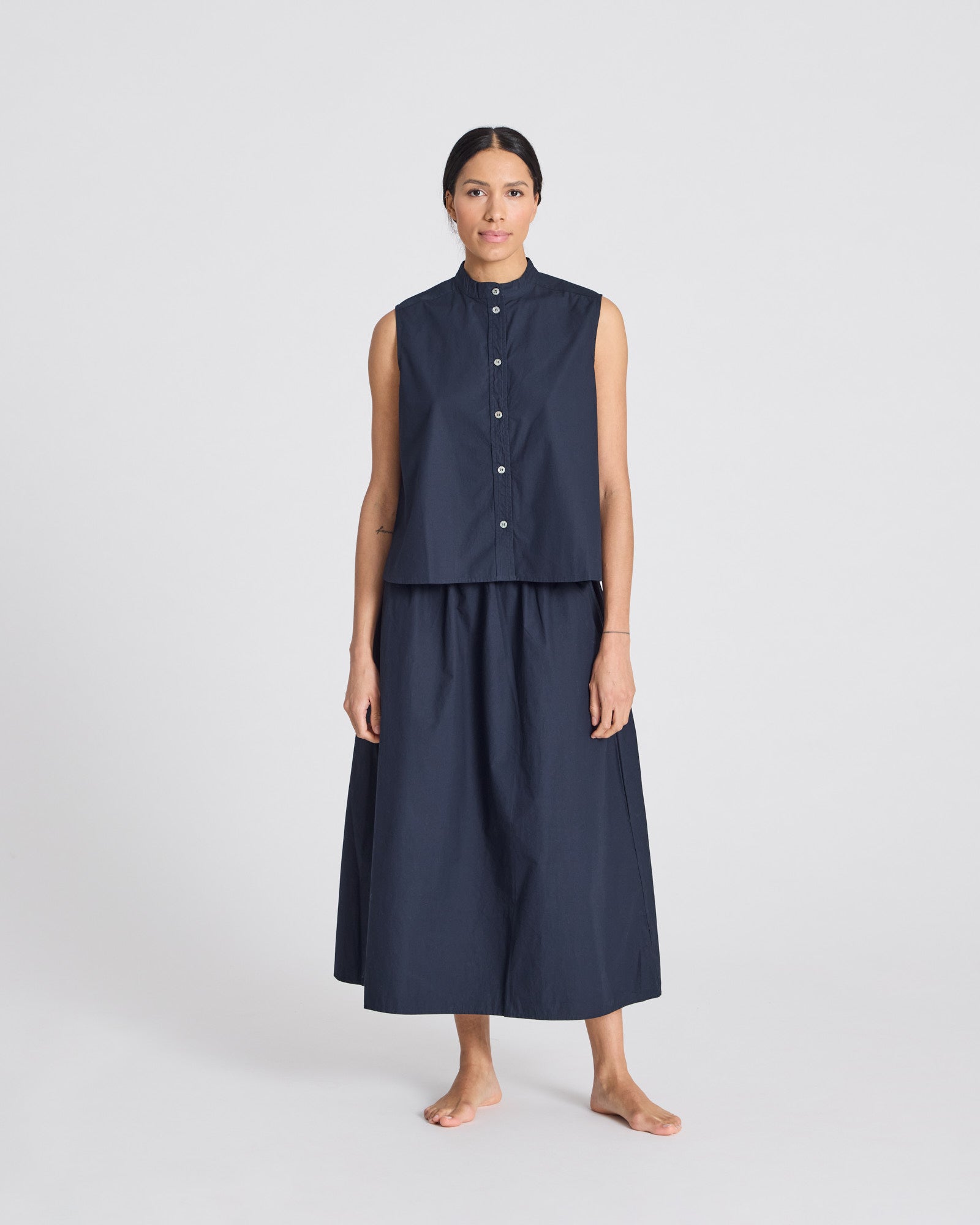 GAI+LISVA Elisa Top Poplin Gots 243975 Shirt 181 Midnight Blue
