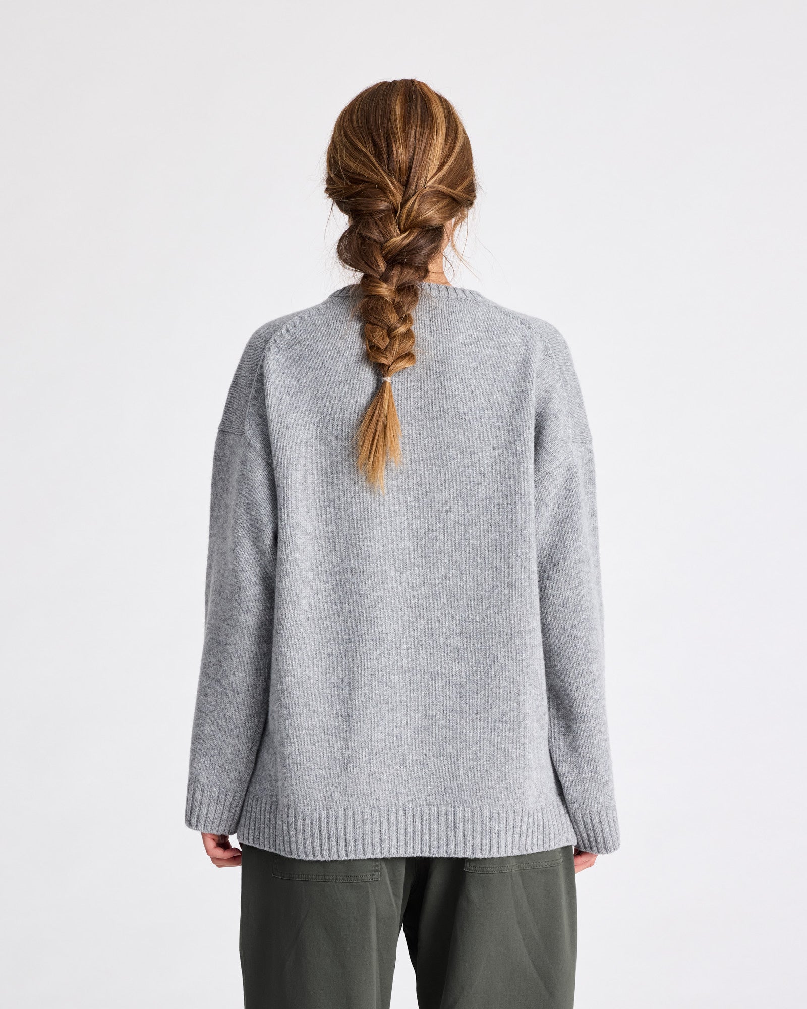 GAI+LISVA Emely Lambswool Knit GOTS Lambswool l Knitwear 602 Grey Melange