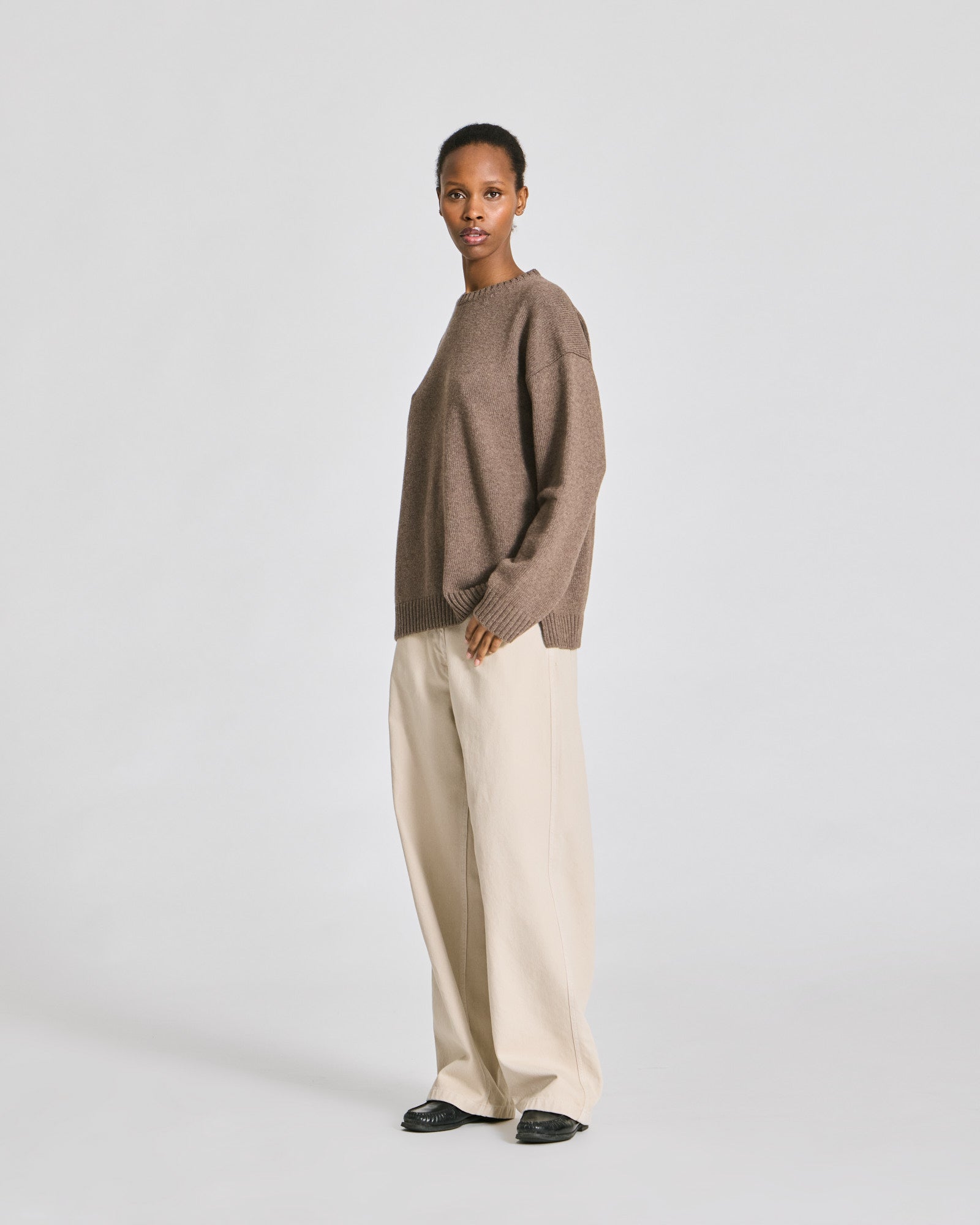 GAI+LISVA Emely Lambswool Knit GOTS Lambswool l Knitwear 756 Mole Melangé