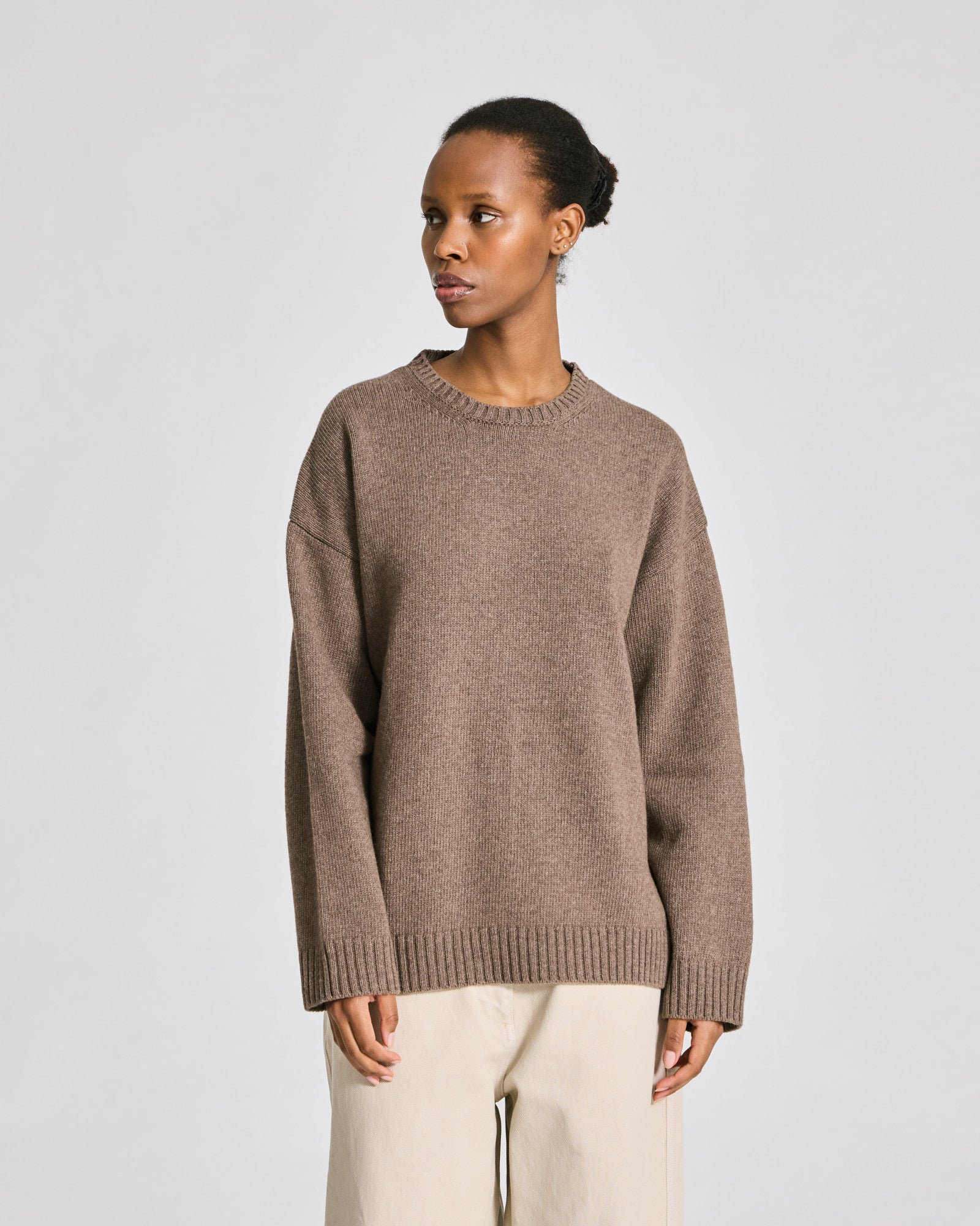 GAI+LISVA Emely Lambswool Knit GOTS Lambswool l Knitwear 756 Mole Melangé