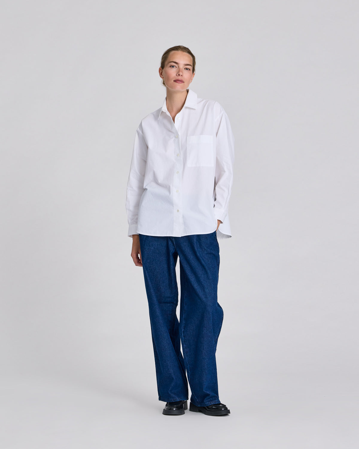 GAI+LISVA Eva L/S Poplin Shirt Shirts & Blouses 100 White