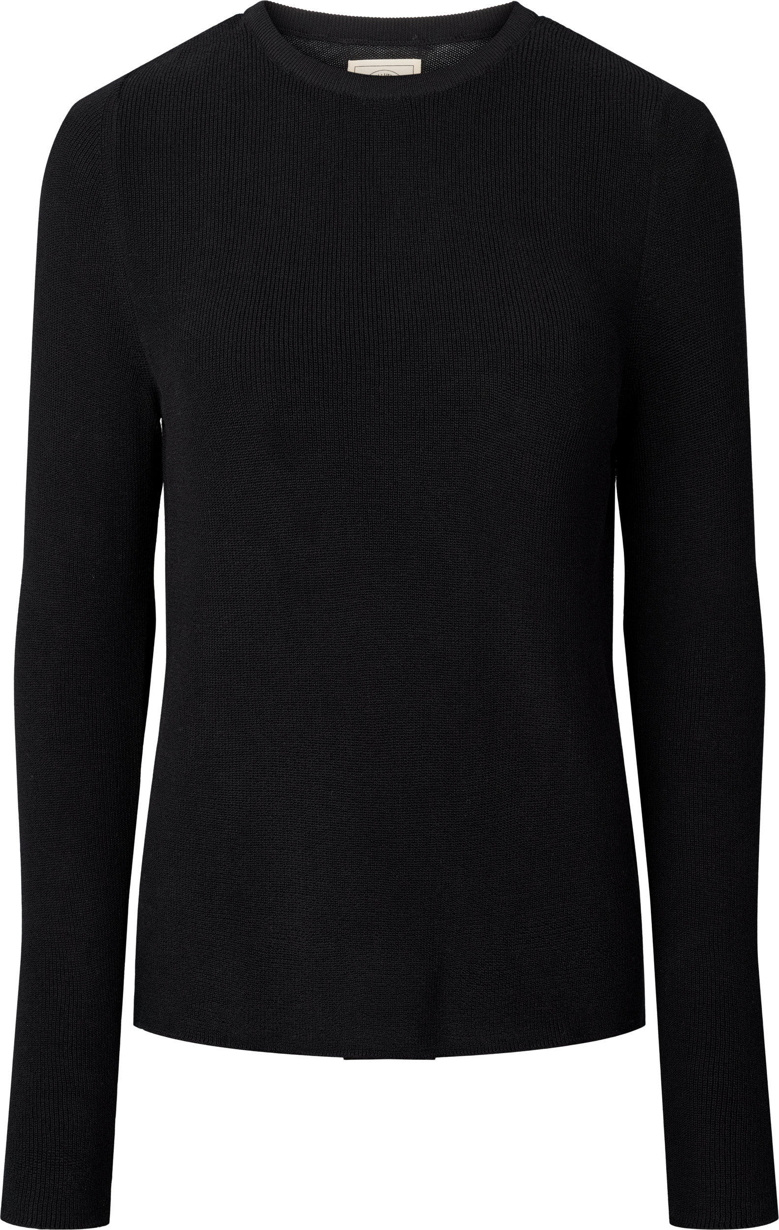GAI+LISVA Freja L/S Cotton Rib Top GOTS Knitwear 650 Black