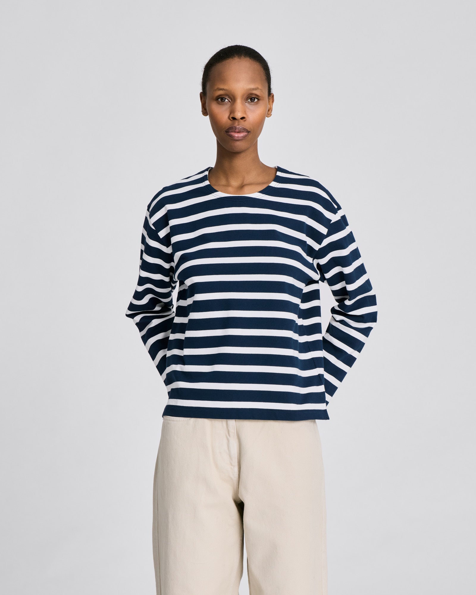 GAI+LISVA Ingelise L/S Tee Cotton Jersey GOTS Tops & T-shirts 124 Whisper White