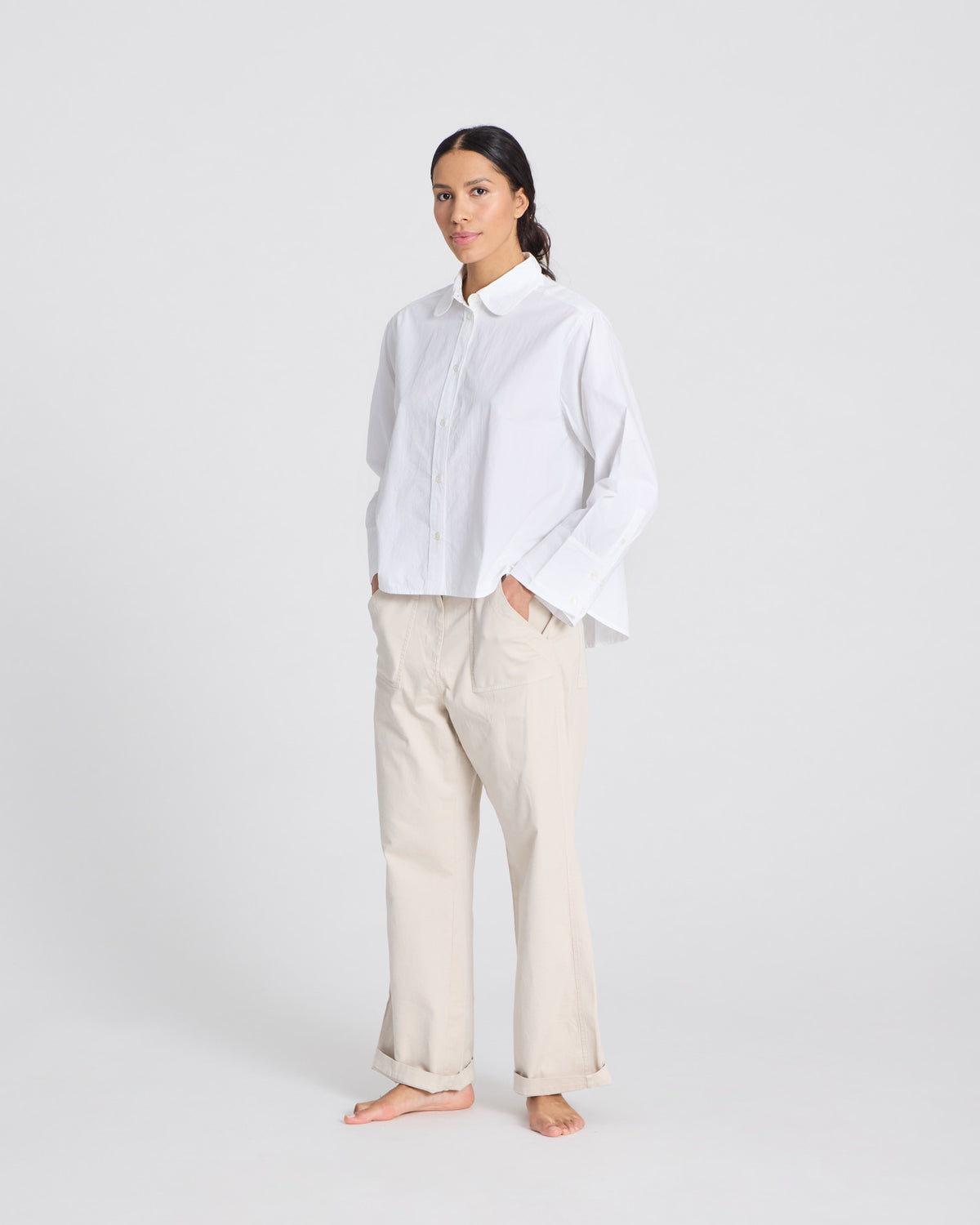GAI+LISVA Isabella L/S Poplin Shirt Shirts & Blouses 100 White