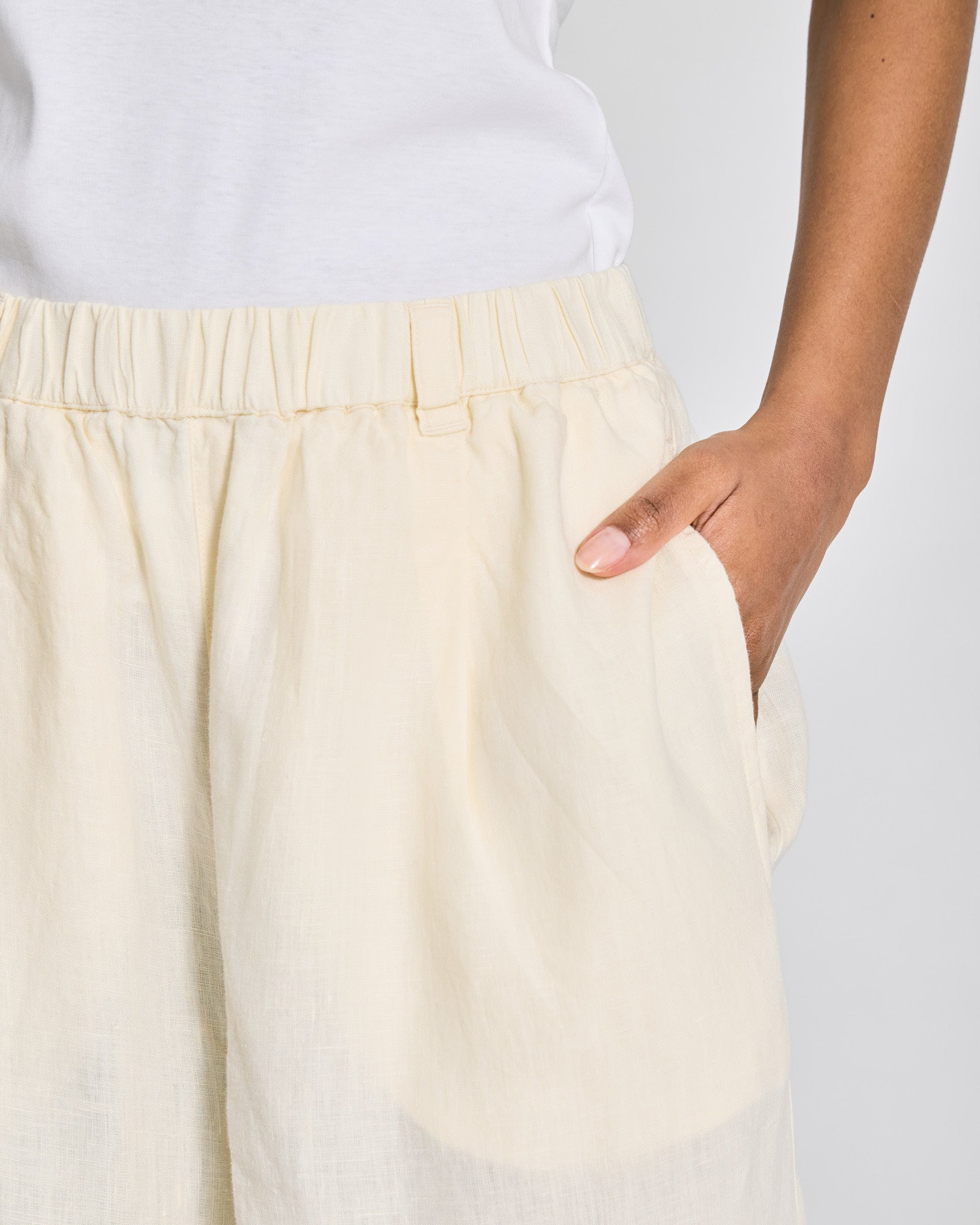 GAI+LISVA Leonora Linen Loose Pants GOTS Trousers & Shorts 124 Whisper White
