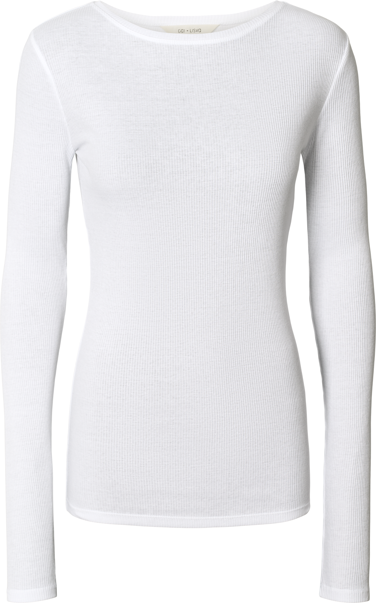 GAI+LISVA Lise L/S Cotton Top 3x2x Rib GOTS 243975 Top 100 White