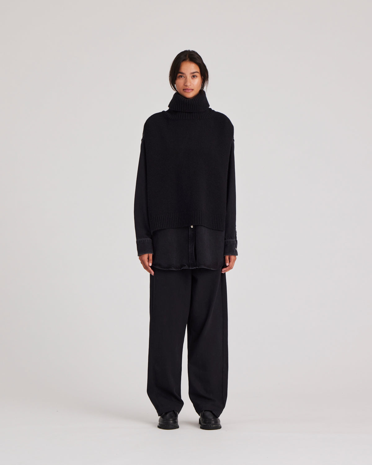 GAI+LISVA Michelle Neck Piece Lambswool l Knitwear 650 Black