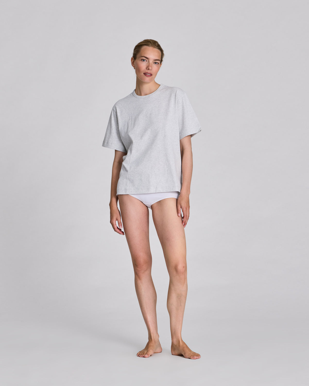 LISVA Sally Tee Tops & T-shirts 601 Light Grey Melange