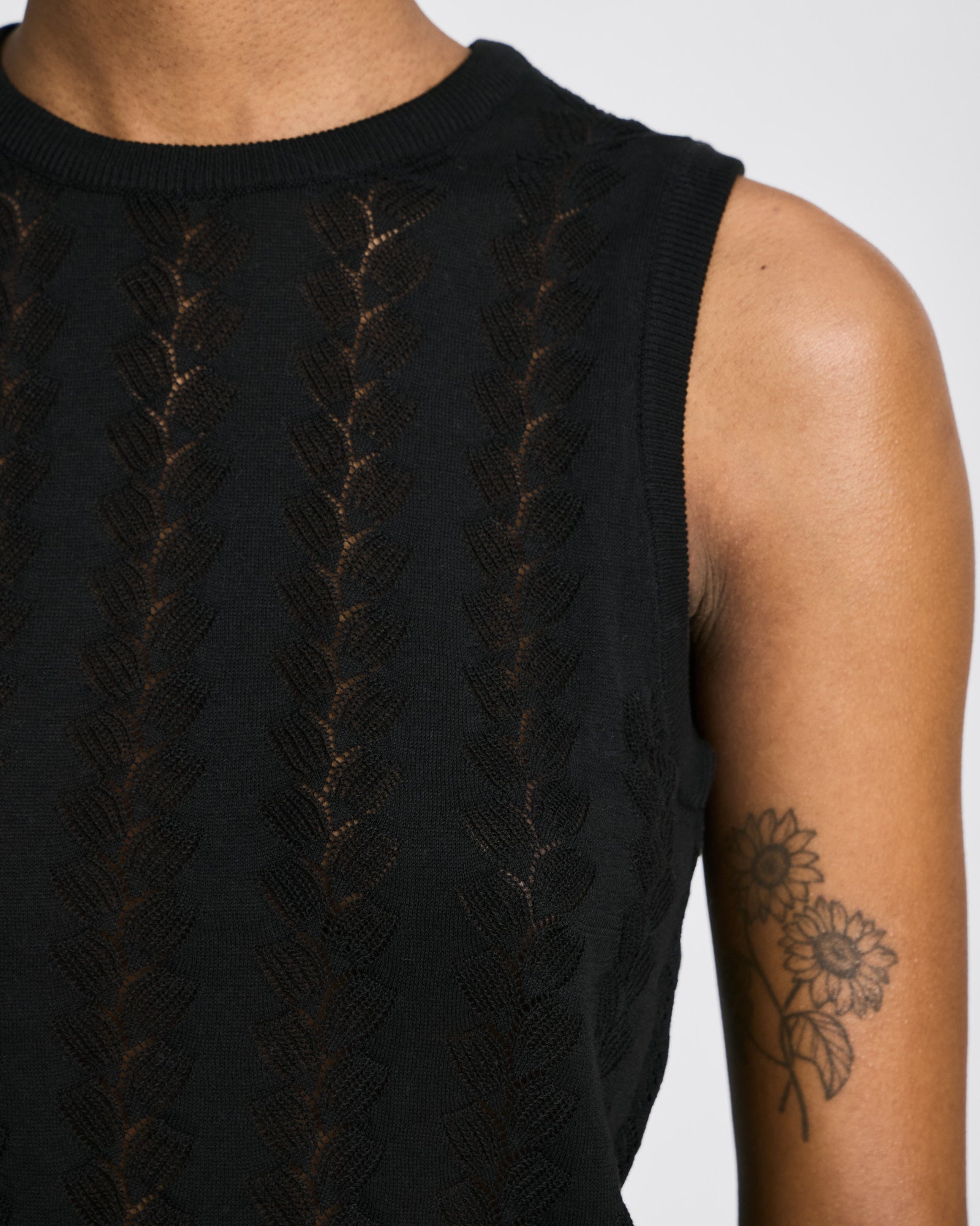 GAI+LISVA Sofie Butterfly Knit Top - GOTS Cotton l Knitwear 650 Black