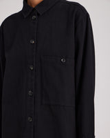 GAI+LISVA Sussie Hemd aus Twill GOTS 243975 - Schwarz Shirt 650 Black