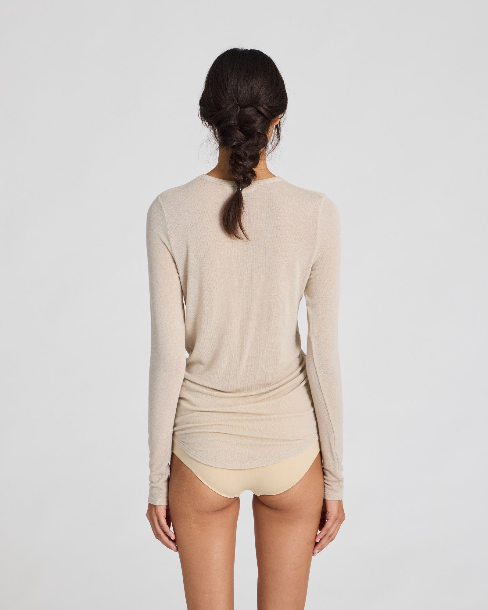 GAI+LISVA Thyra Wool Top Tops & T-shirts 195 Smoke Gray