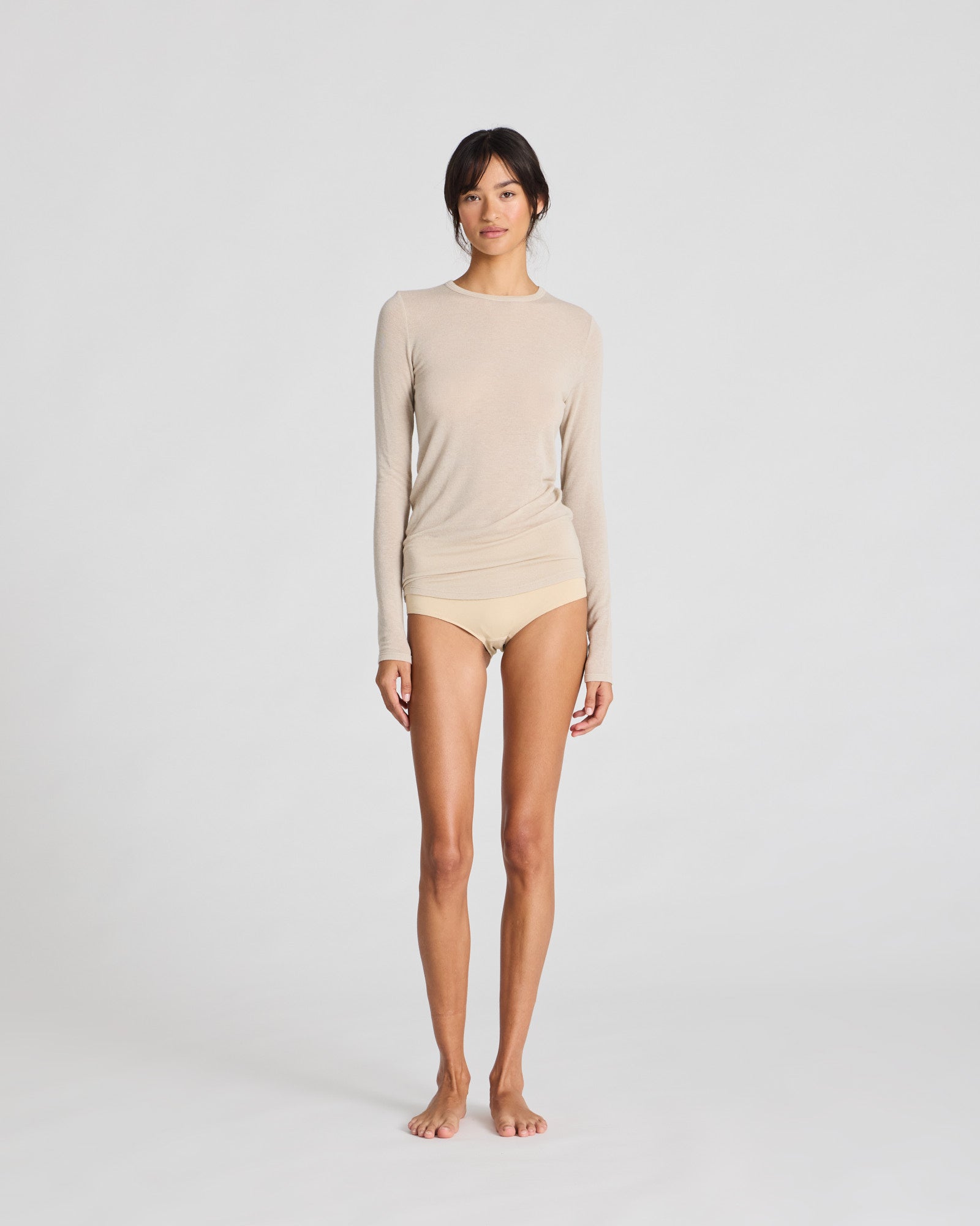 GAI+LISVA Thyra Wool Top Tops & T-shirts 195 Smoke Gray