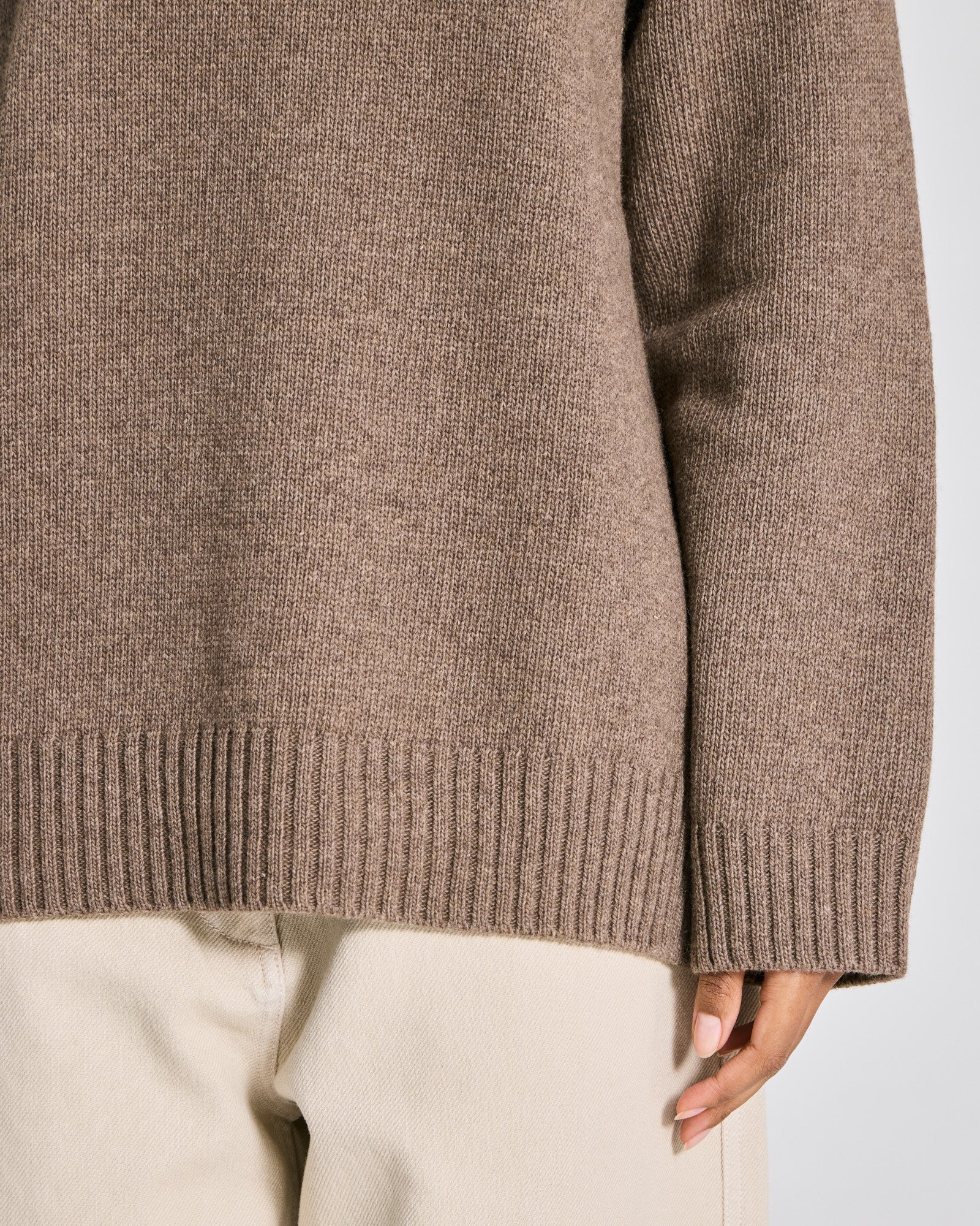 GAI+LISVA Vera Lambswool Jumper GOTS Lambswool l Knitwear 756 Mole Melangé
