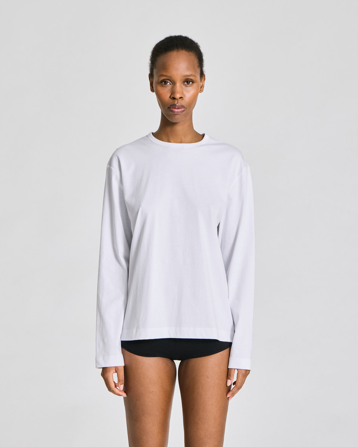GAI+LISVA Veronica L/S Cotton Single Jersey Tee Tops & T-shirts 100 White