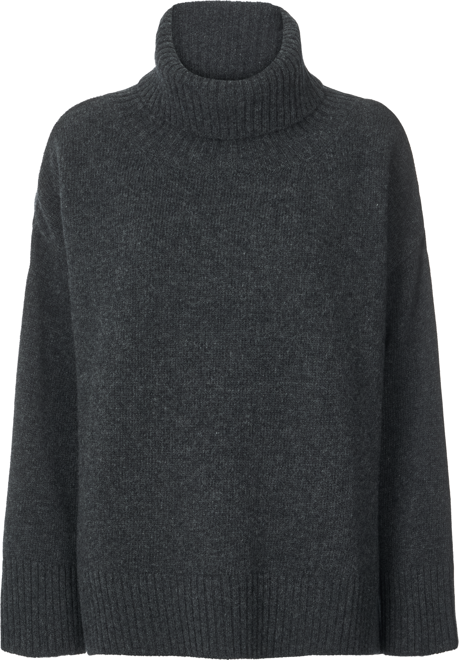 GAI+LISVA Vita Lambswool Jumper Knit 605 Dark Grey Melangè