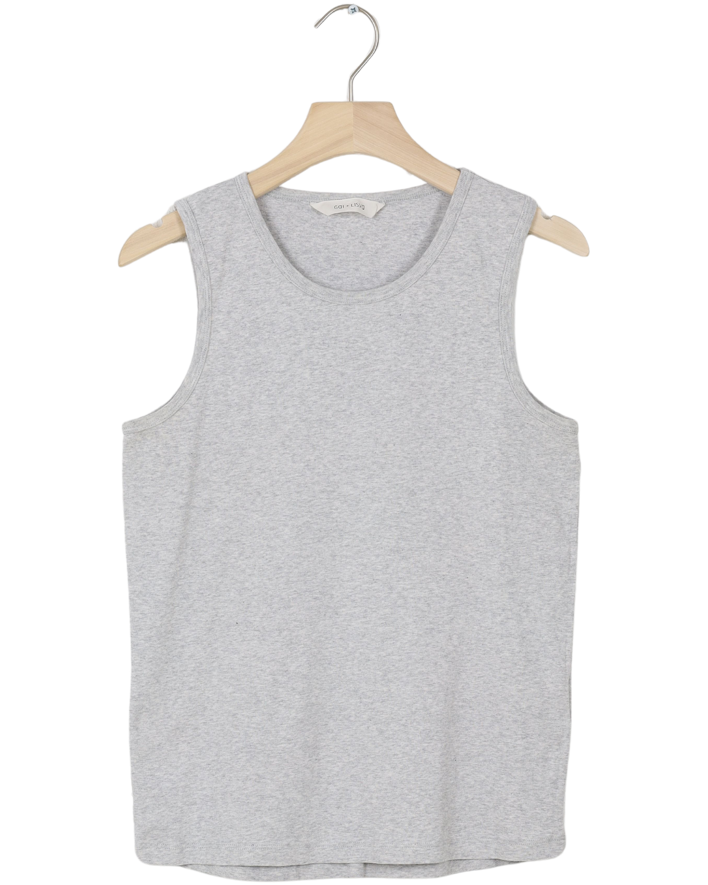 Secondhand Alberte Cotton 1x1 RIB Top - Light Grey Melange
