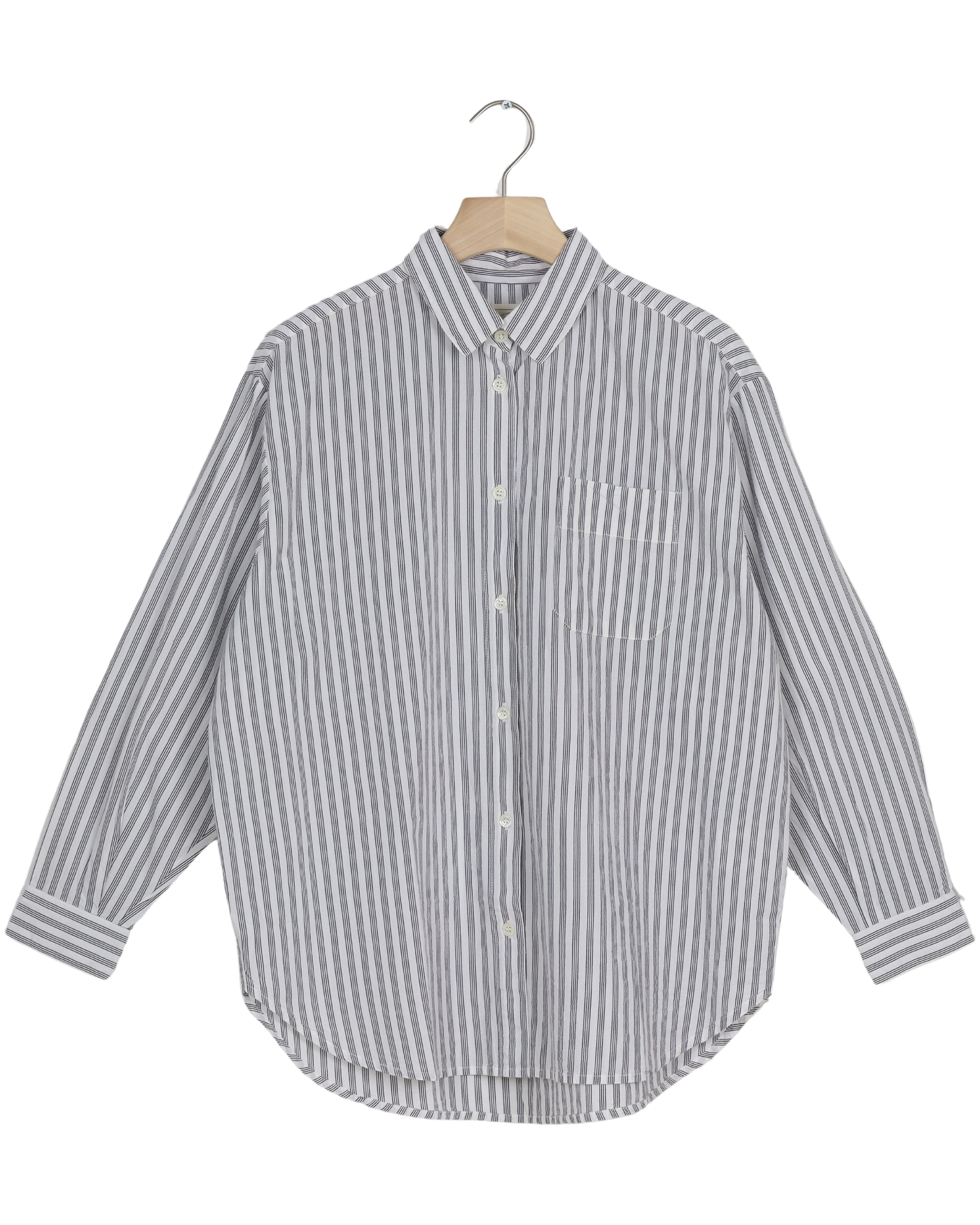 Secondhand Astrid Shirt Yarn Dyed - White/Blue