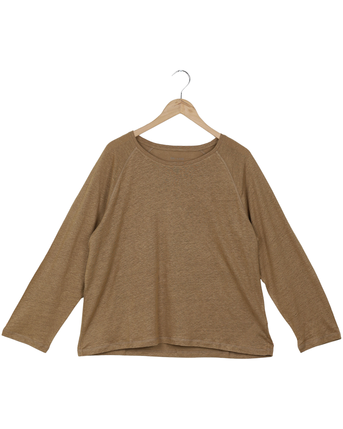 Secondhand Lisbeth Linen Top - Brown Mustard