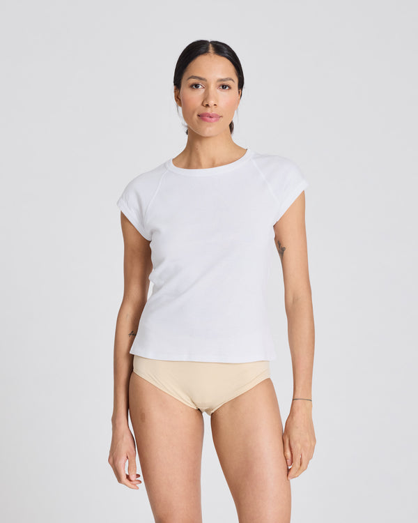 GAI+LISVA Alberte Cotton 1x1 RIB Top Top 100 White