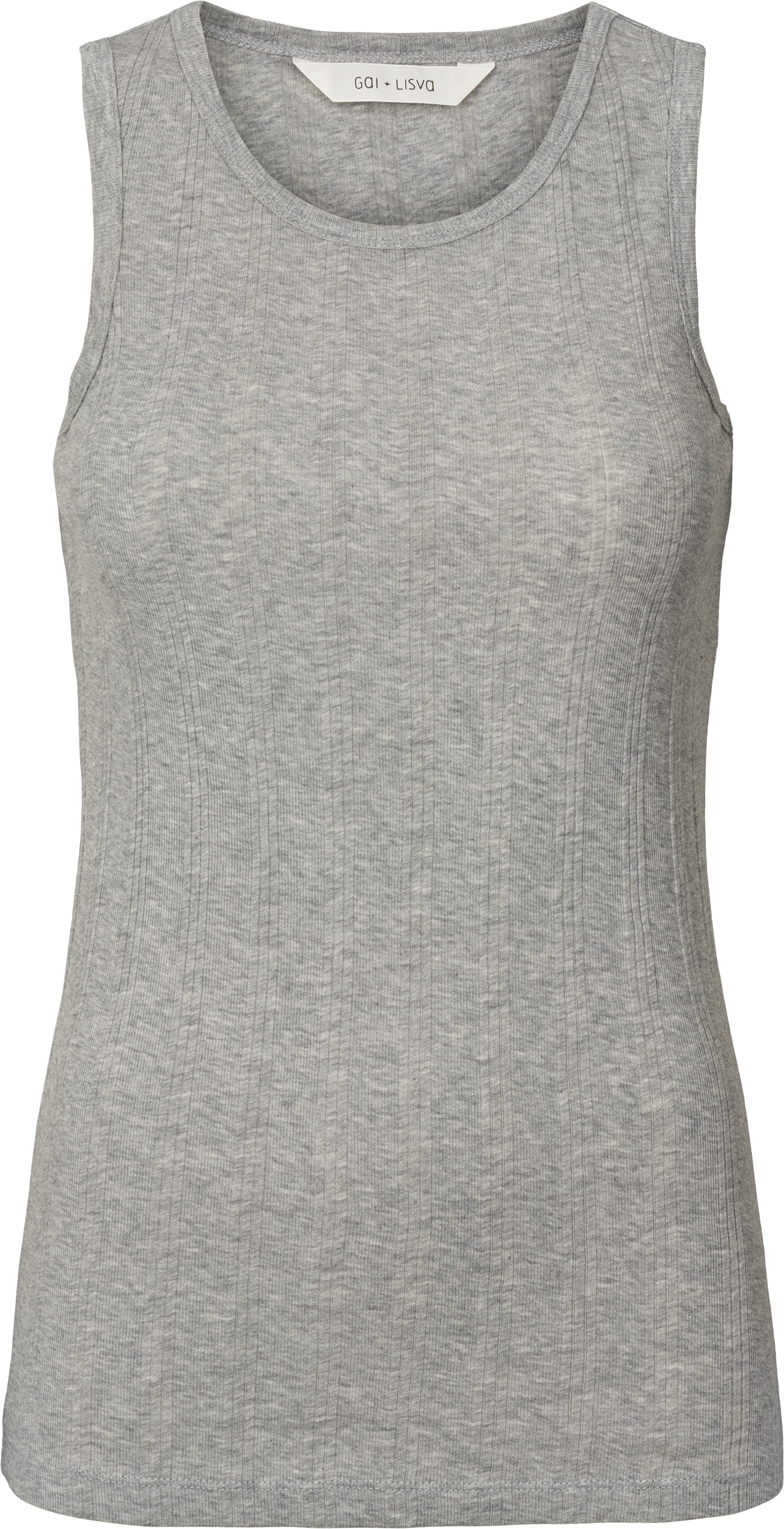 GAI+LISVA Alberte Cotton Top Tops & T-shirts 601 Light Grey Melange