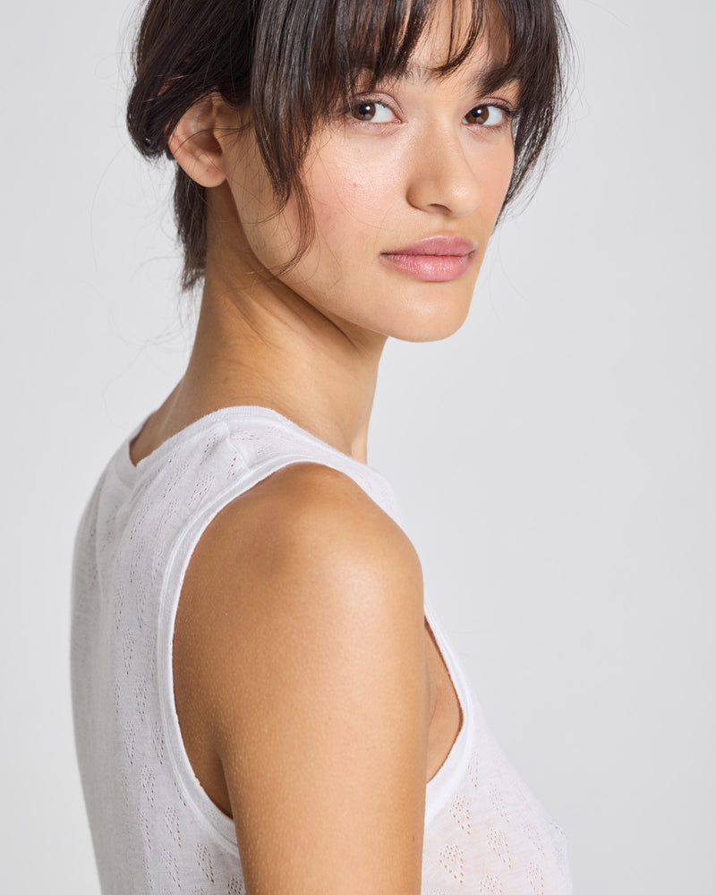 GAI+LISVA Alberte S´less Silk Top Top 100 White