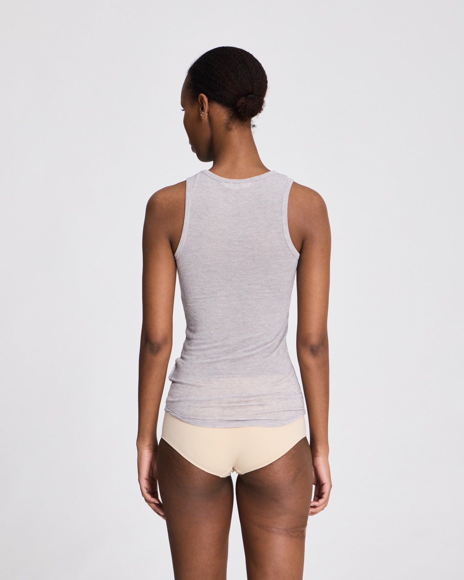 GAI+LISVA Alberte Wool Top Tops & T-shirts 601 Light Grey Melange