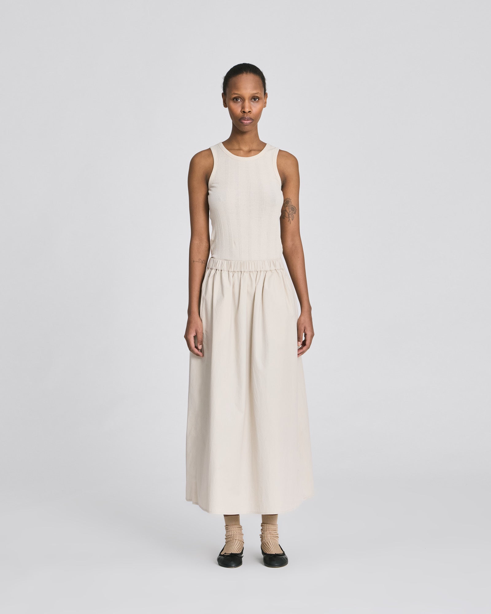 GAI+LISVA Alice Poplin Skirt GOTS Dresses & Skirts 139 Ancient Grey