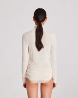 GAI+LISVA Anna Wool Turtleneck Top 150 Off White