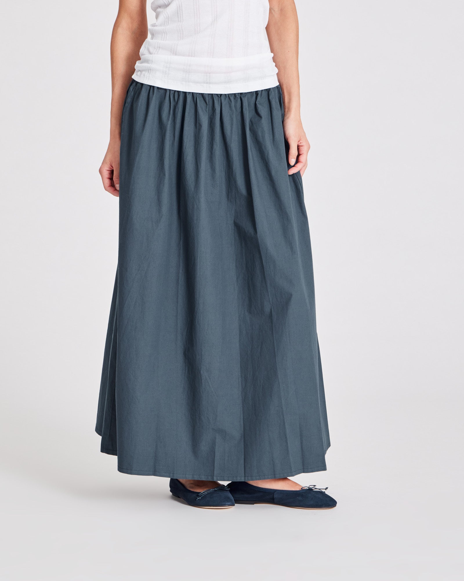 GAI+LISVA Astrid Langer Rock Popeline Dresses & Skirts 472 Denim Blue