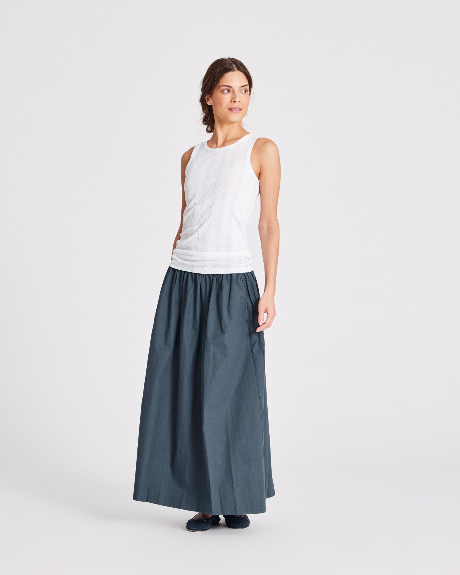 GAI+LISVA Astrid Langer Rock Popeline Dresses & Skirts 472 Denim Blue