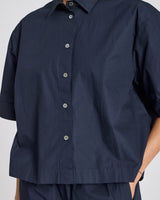 GAI+LISVA Astrid S/S Shirt Poplin Gots 243975 Shirt 181 Midnight Blue