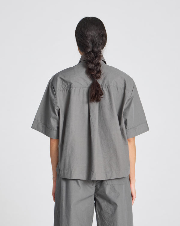 GAI+LISVA Astrid S/S Shirt Poplin Gots 243975 Shirt 193 Metal Grey