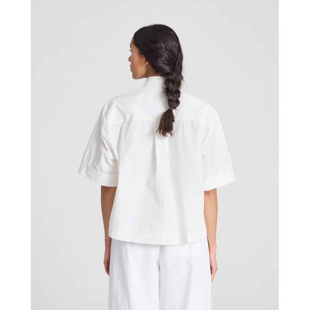 GAI+LISVA Astrid S/S Shirt Poplin Gots 243975 Shirts & Blouses 100 White