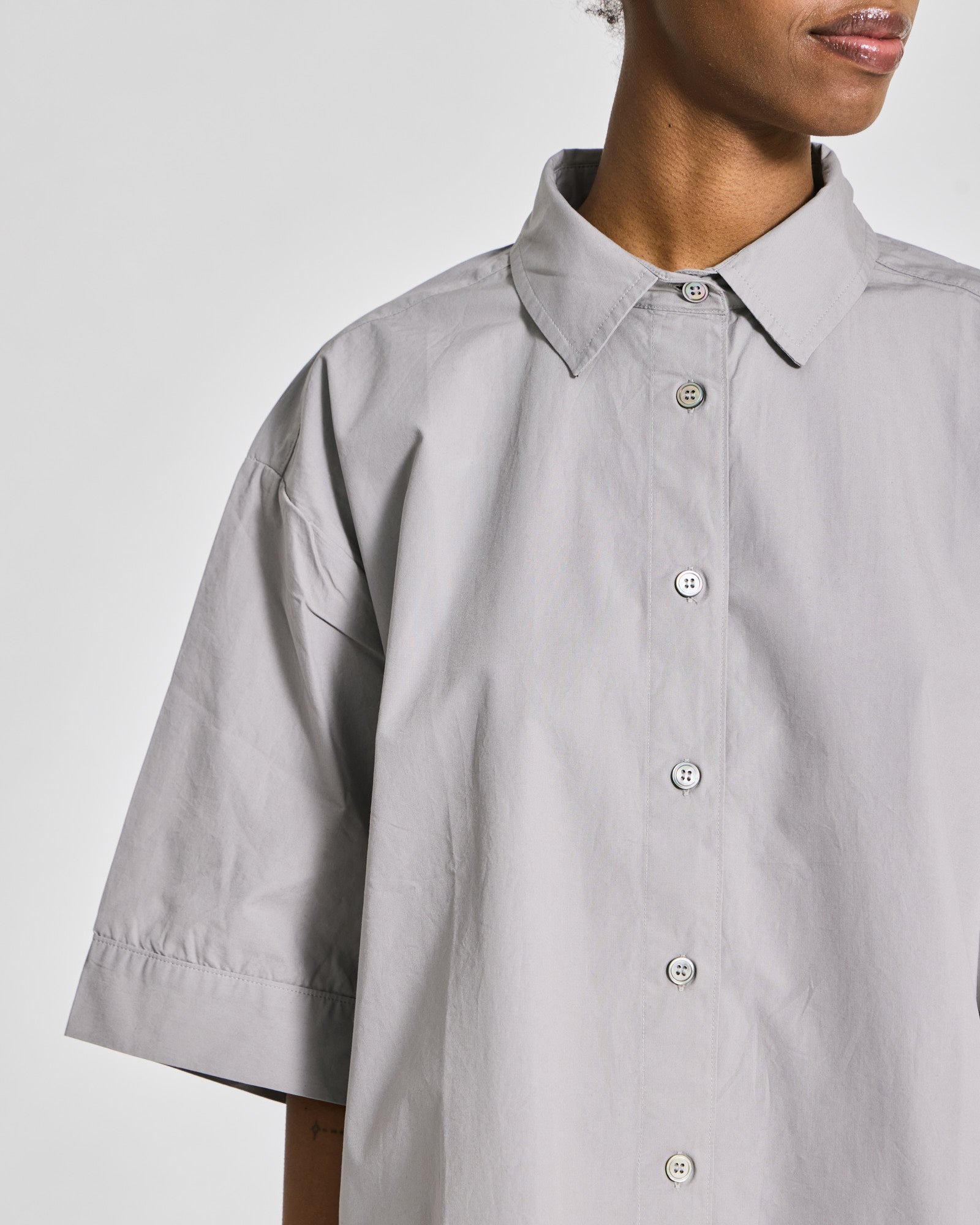 GAI+LISVA Astrid S/S Shirt Poplin Gots Shirts & Blouses 701 Monument