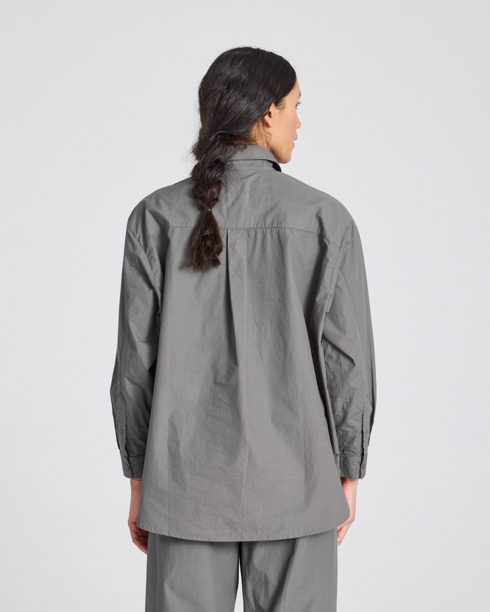 GAI+LISVA Astrid Shirt Poplin Gots 243975 Shirts & Blouses 193 Metal Grey