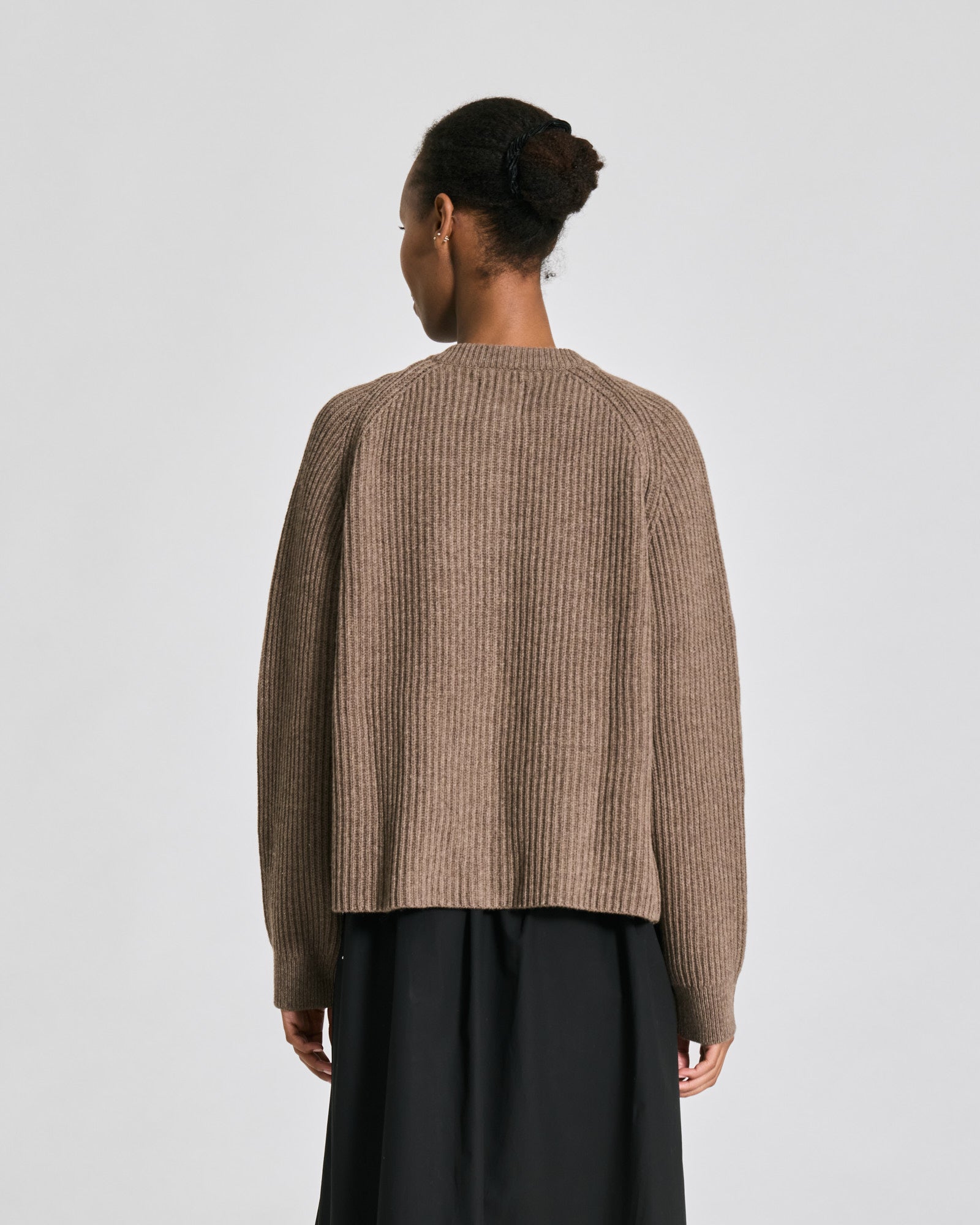 GAI+LISVA Augusta L/S Cardigan Lambswool Knit GOTS Lambswool l Knitwear 756 Mole Melangé