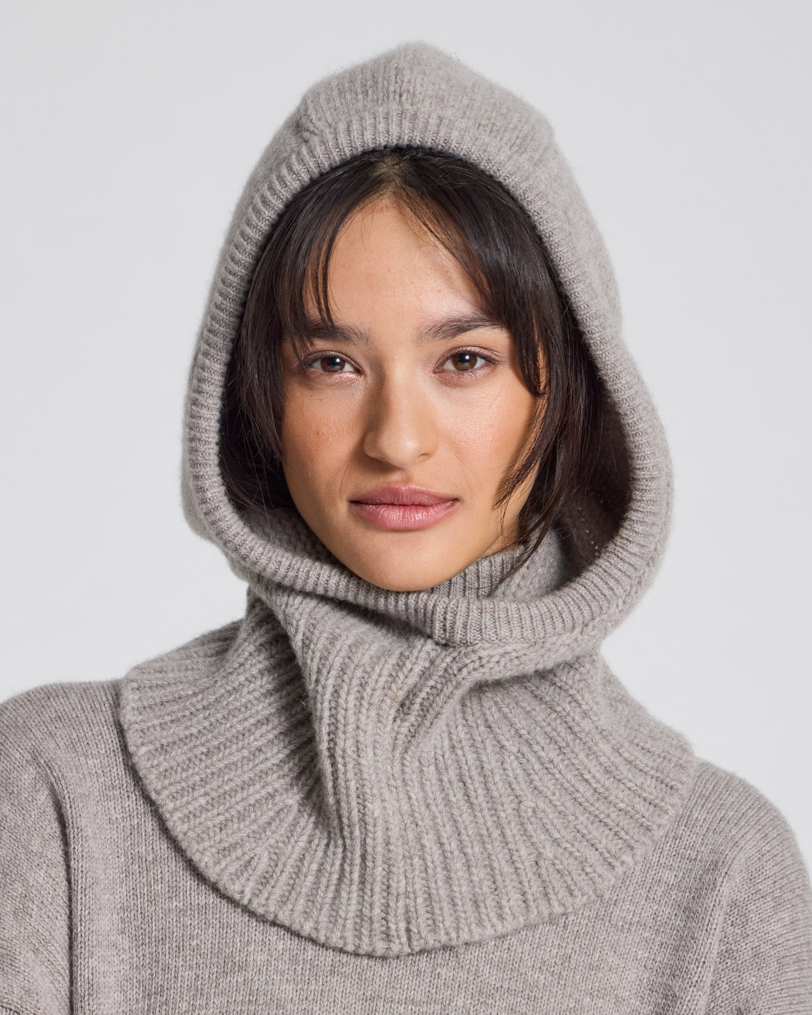 GAI+LISVA Balaklava Lammwolle Lambswool l Knitwear 173 Stone Grey