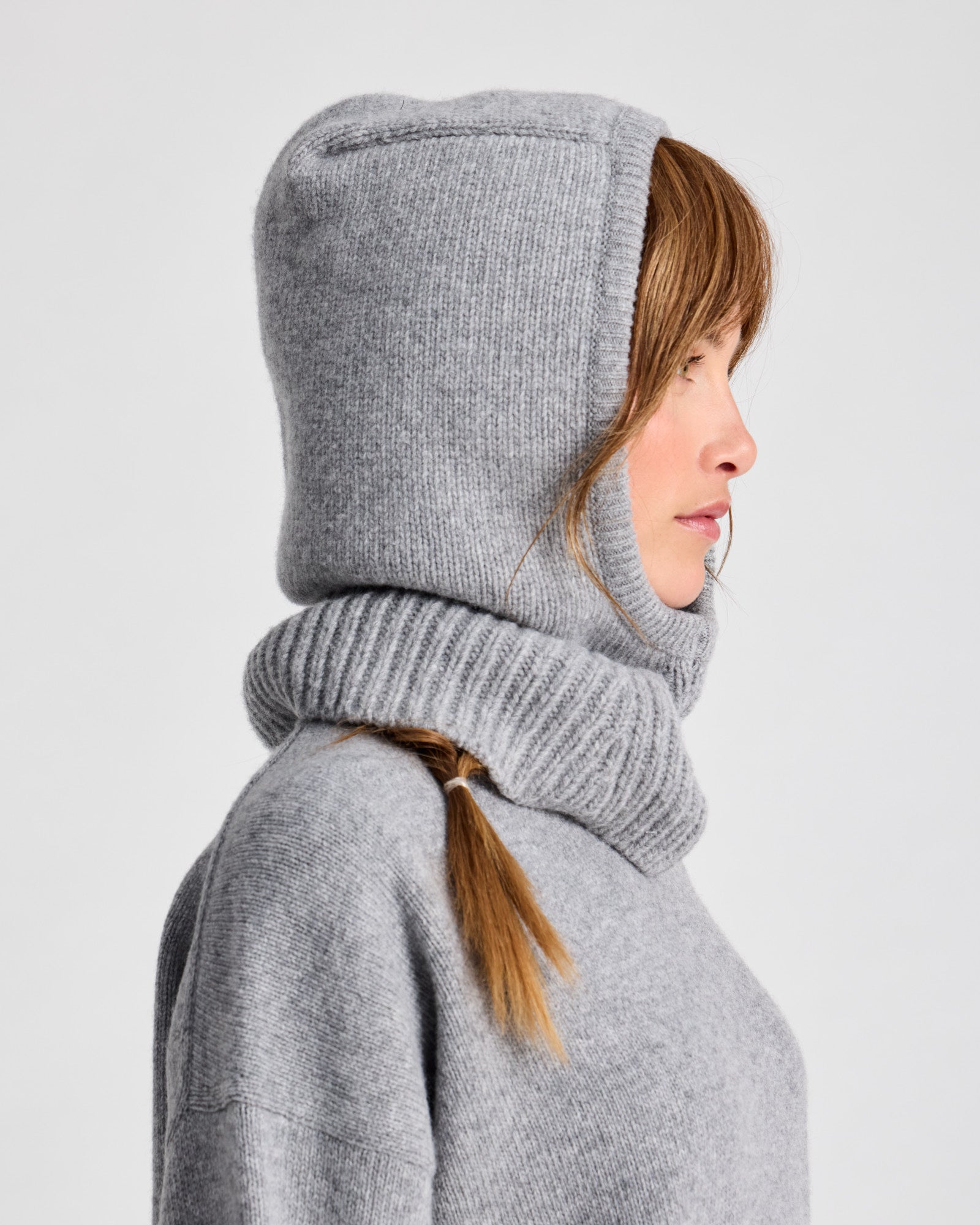 GAI+LISVA Balaklava Lammwolle Lambswool l Knitwear 602 Grey Melange